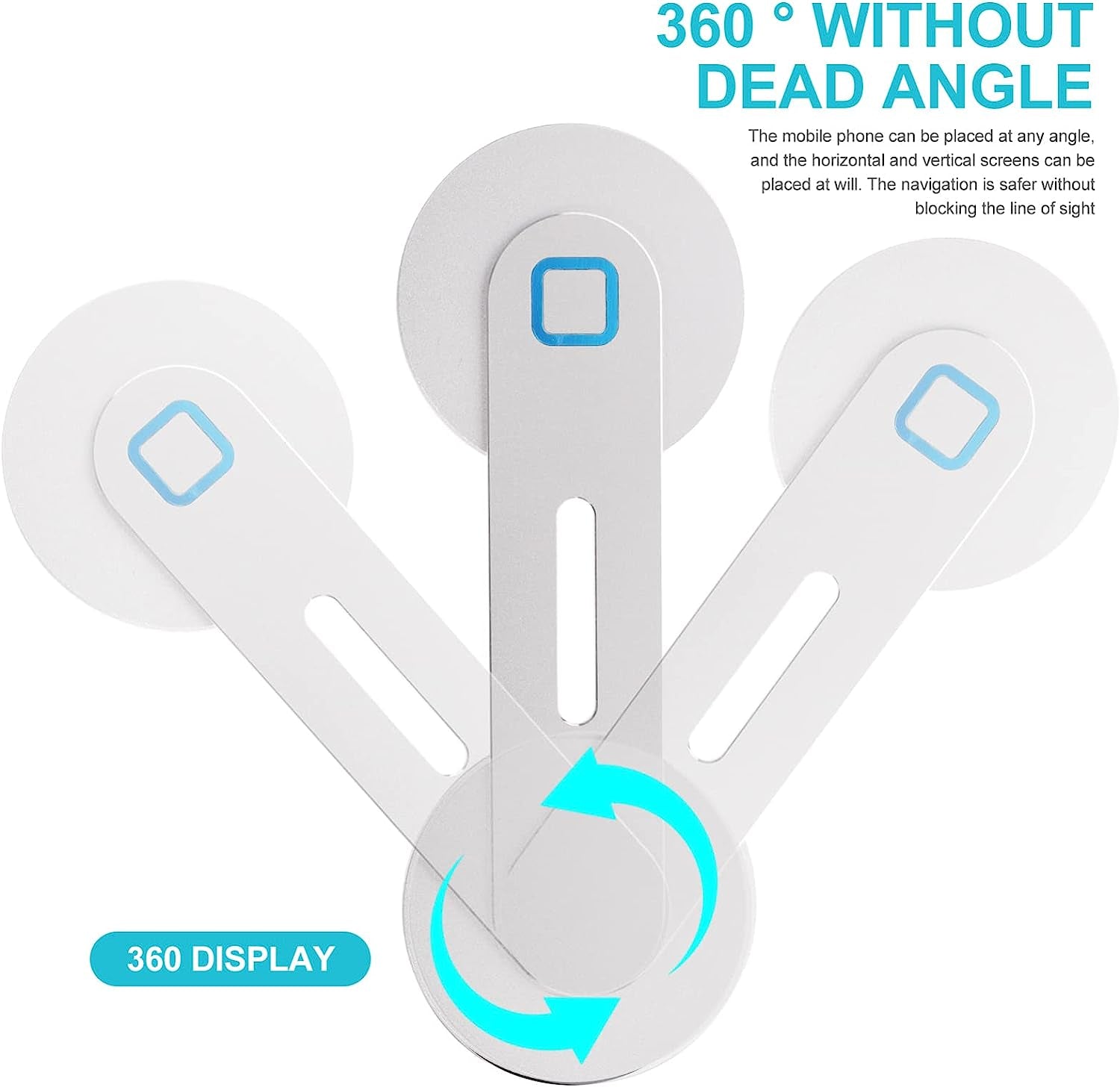 Mikikit Laptop Car Mount Phone Mount Computer Degree Laptop Alloy Magnetic Holder Rotation Invisible Rack Bracket Stand Foldaway Aluminum Car for Screen/Dashboard Rotary Magnetic Car Mount  Mikikit   