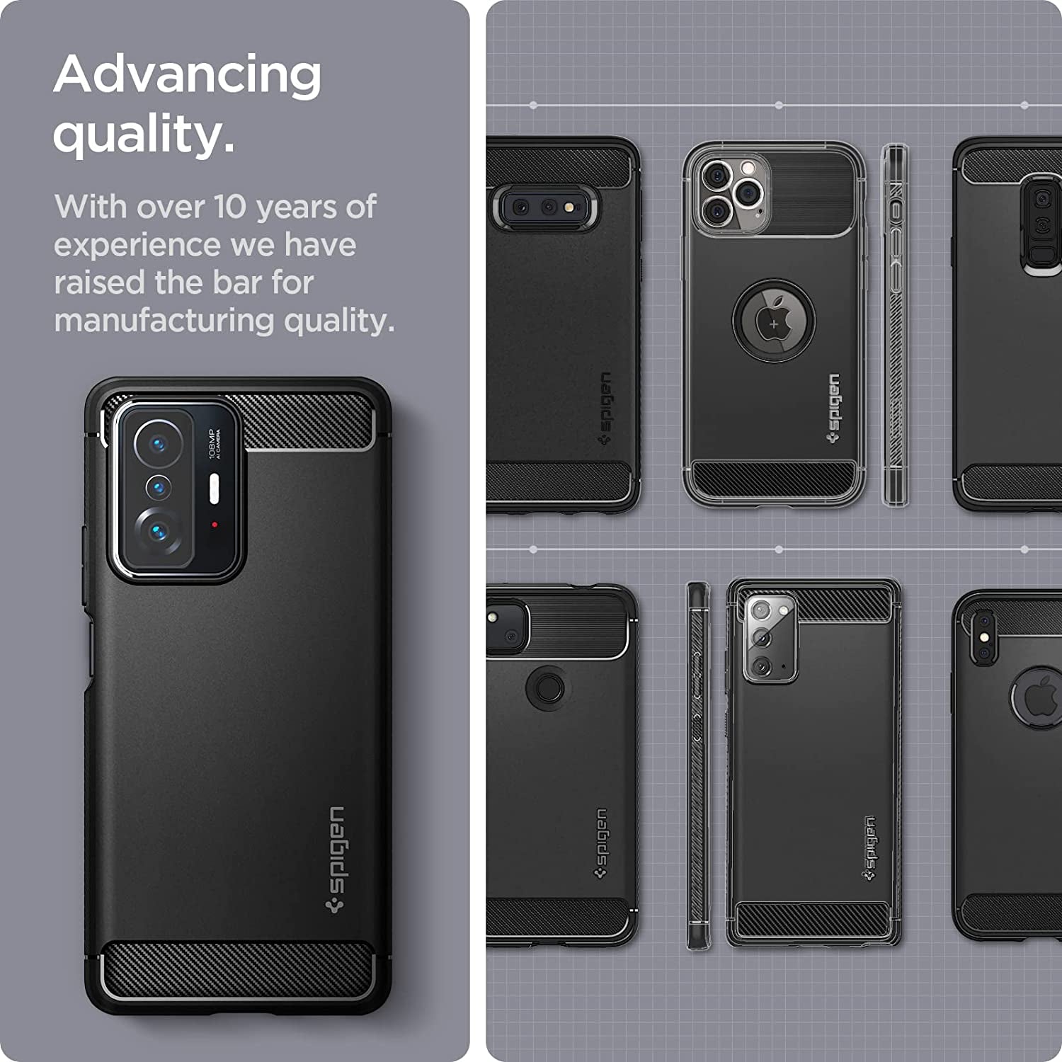 Spigen Rugged Armor Designed for Xiaomi 11T / 11T Pro (2021) - Matte Black  Spigen   
