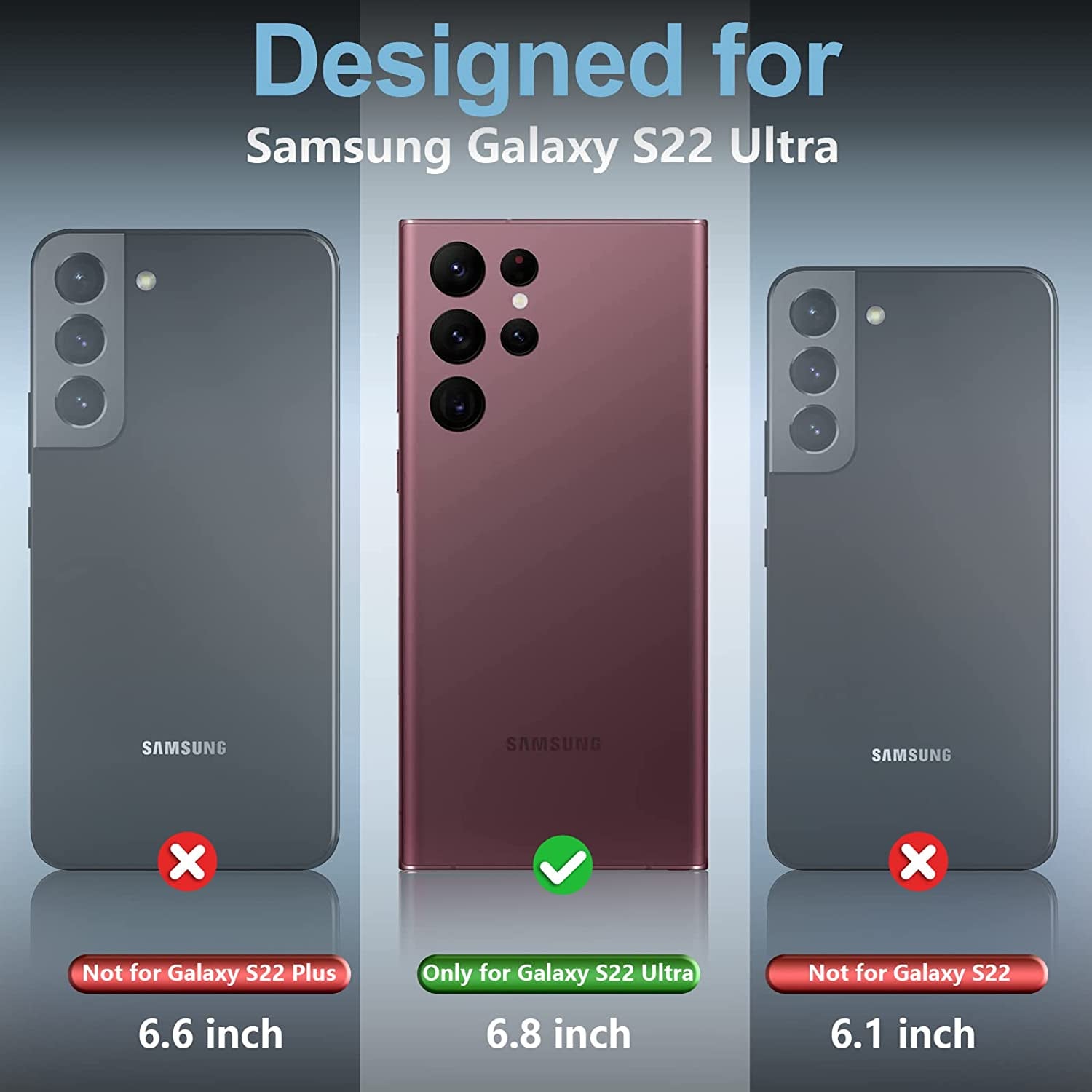 SPIDERCASE Designed for Galaxy S22 Ultra Case, Waterproof Built-In Screen Protector Full Protection Heavy Duty Shockproof Anti-Scratched Rugged Case for Galaxy S22 Ultra 5G 6.8'' 2022, Black/Clear  SPIDERCASE   