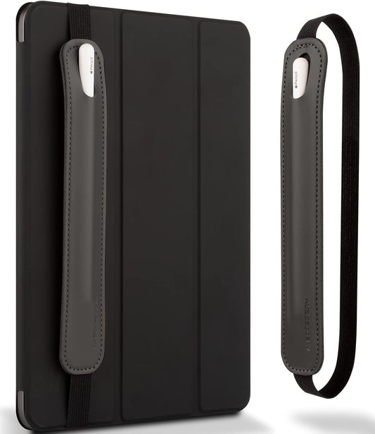 Goospery Pencil Holder Compatible with Apple Pencil Case(1St & 2Nd Generation)Stylus Pen Sleeve PU Leather Accessories Elastic Band for All Tablets Including Ipad Pro 12.9 11 Inch Air 4Th - Dark Grey  GOOSPERY   