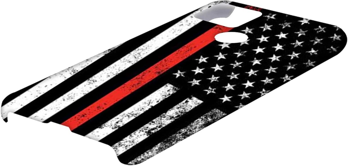 Glisten Google Pixel 4A 5G Case, Pixel 5 XL Case - Thin Red Line Design Printed Slim & Sleek Cute Plastic Hard Snap on Protective Designer Back Case/Cover for Pixel 4A 5G (6.2"). [Not for 4G]  Glisten   