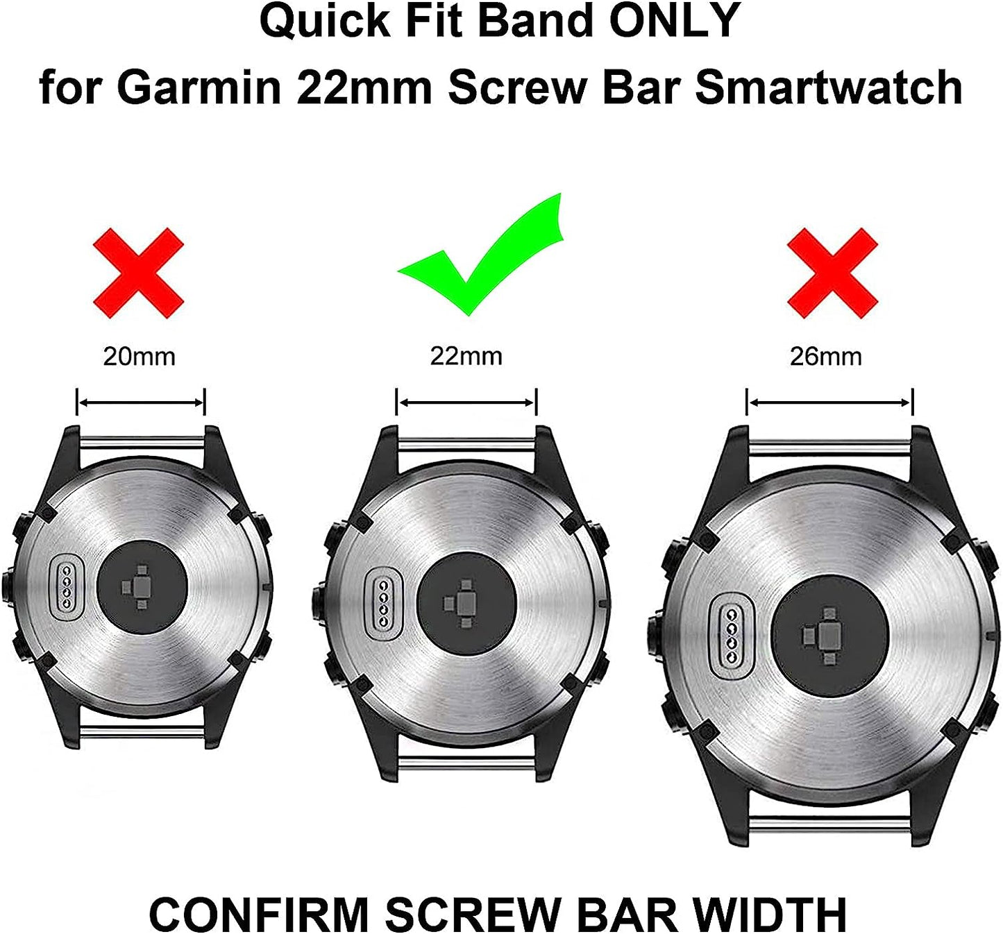 Trumirr Titanium Band for Fenix 7/6 Pro / 5 Plus, 22Mm Quick Release Easy Fit Watch Bands Titanium Metal Strap for Garmin Fenix 7 6 5 / Forerunner 955 945 935 / Epix Gen 2 / Descent G1 / MARQ  TRUMiRR   