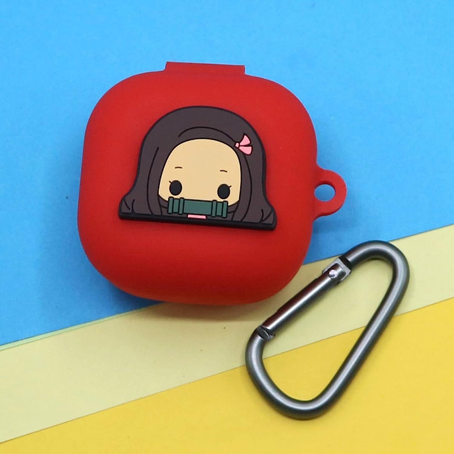 Anime Silicone Earbuds Case Cartoon Headphones Cover Fit Designed for Galaxy Buds2 Pro (2022) /Buds 2 (2021) /Samsung Galaxy Buds Live (2020) /Buds Pro (2021) (Red)  SKPY   