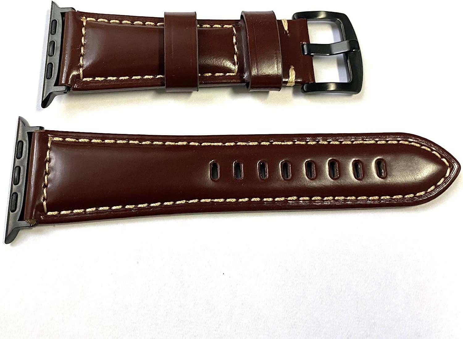 BOTOMALL Compatible with Apple Watch Ultra Band Leather 49/45/44/42Mm 41/40/38Mm Series 8 7 SE 6 5 4 3 2 1 Premium Vintage Leather Replacement Straps for Iwatch Men Women  BOTOMALL Oilwax Brown 41mm 40mm 38mm 