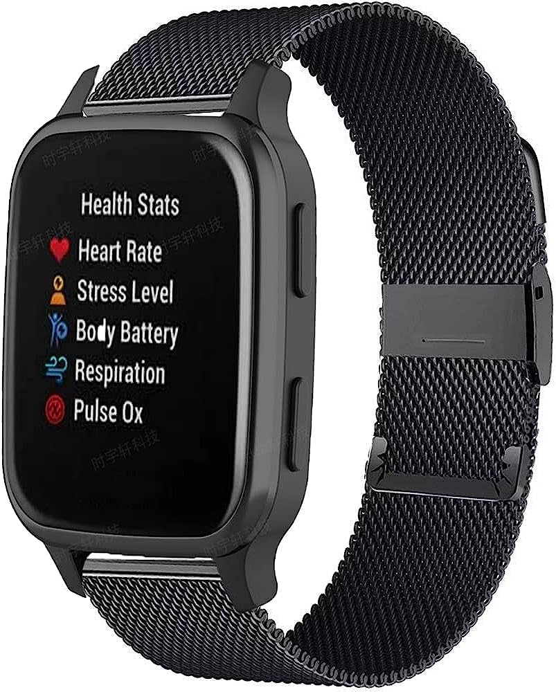 IENYU for Garmin Vivoactive 3 Strap Milanese Metal Watch Band for Garmin Accessoires Forerunner 245/645 Vivomove HR Venu Sq Bracelet  IENYU   