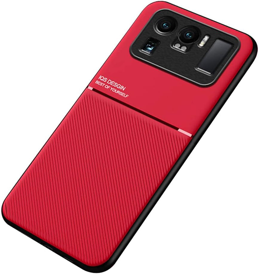 Kepuch Mowen Case Cover Bumper Built-In Metal Plate for Xiaomi 11 Ultra - Black  Kepuch Mowen-Red  