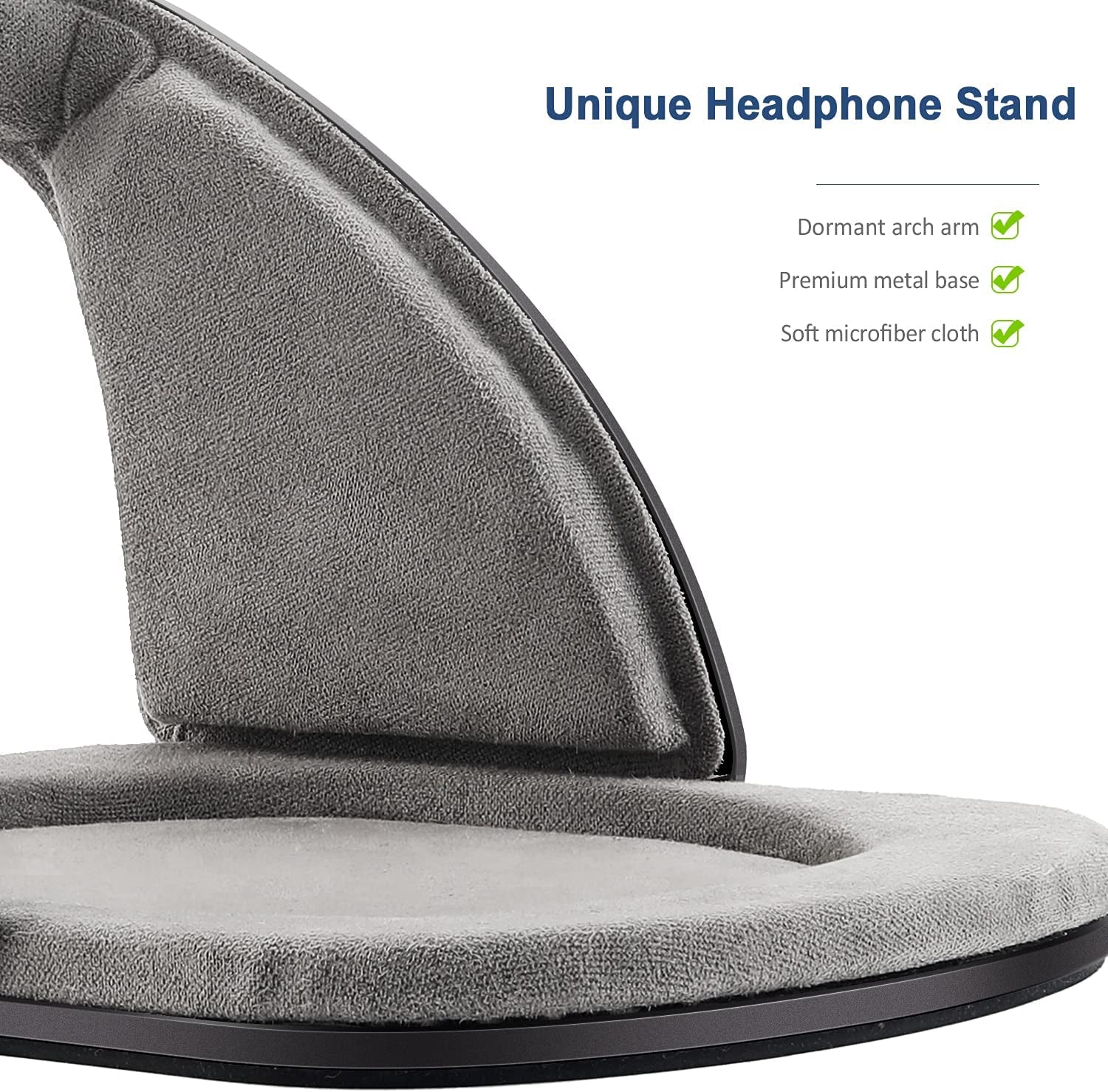 SUPERONE Smart Headphone Stand Designed for Airpods Max, Headset Holder with Hibernating Base Airpods Max Stand Aluminum Alloy, Grey  SUPERONE   