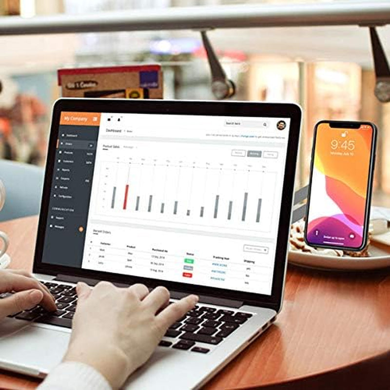 Pack of 2 Aliminum Laptop Stand and Phone Magnetic Portable 7-Level Height Adjustable , Ergonomic Foldable Computer with Phone Holder Compatible with 10-15.6''Laptops and Tablets (Silver) Magnet  generic   