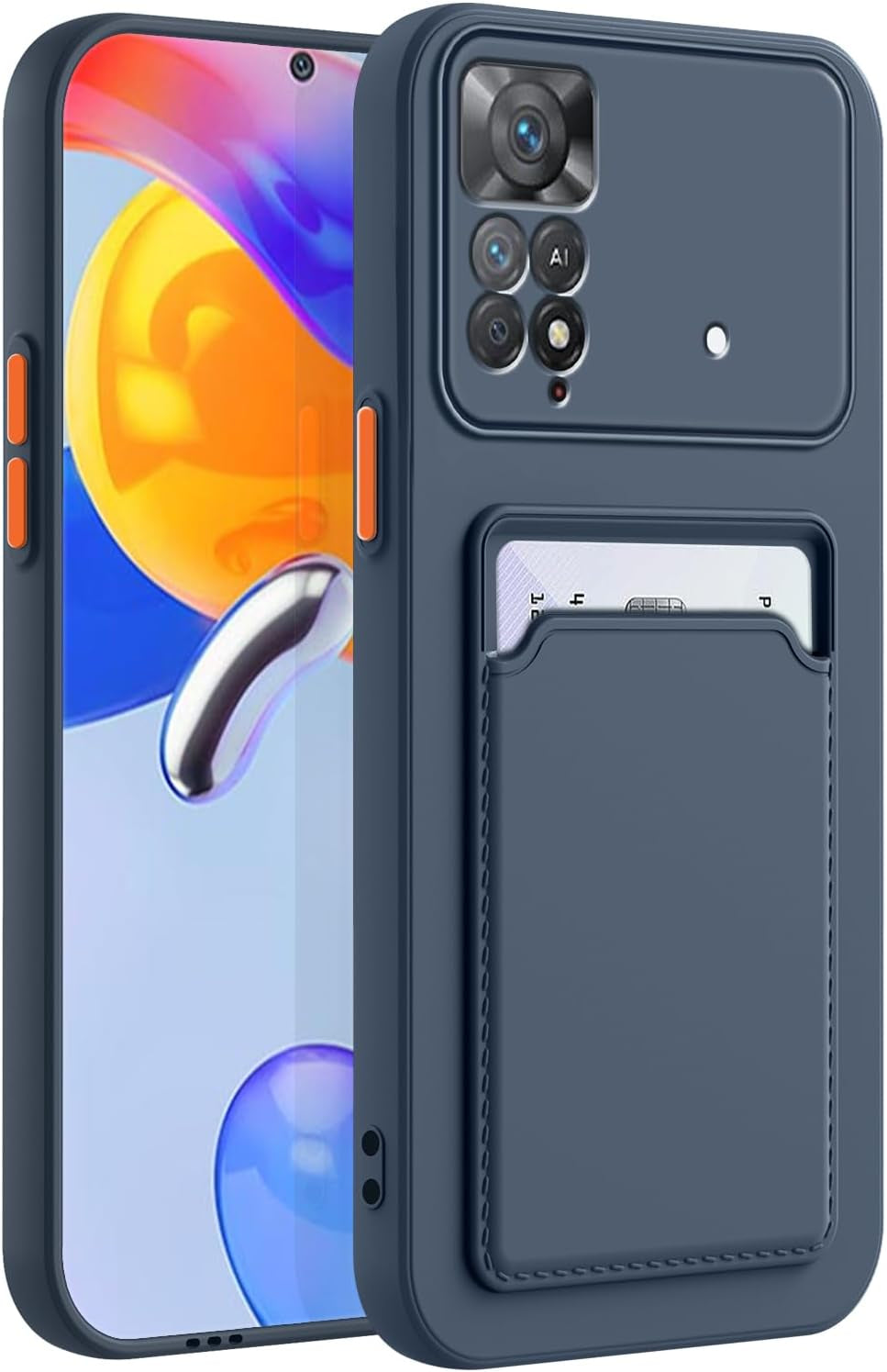 TSAYGFK for Xiaomi Redmi Note 11 Pro 5G Case for Women Glitter Crystal Soft Stylish Clear TPU Luxury Bling Cute Protective Cover with Kickstand Strap for Redmi Note 11 Pro 5G/4G (Glitter Rose)  TSAYGFK Dark Blue  