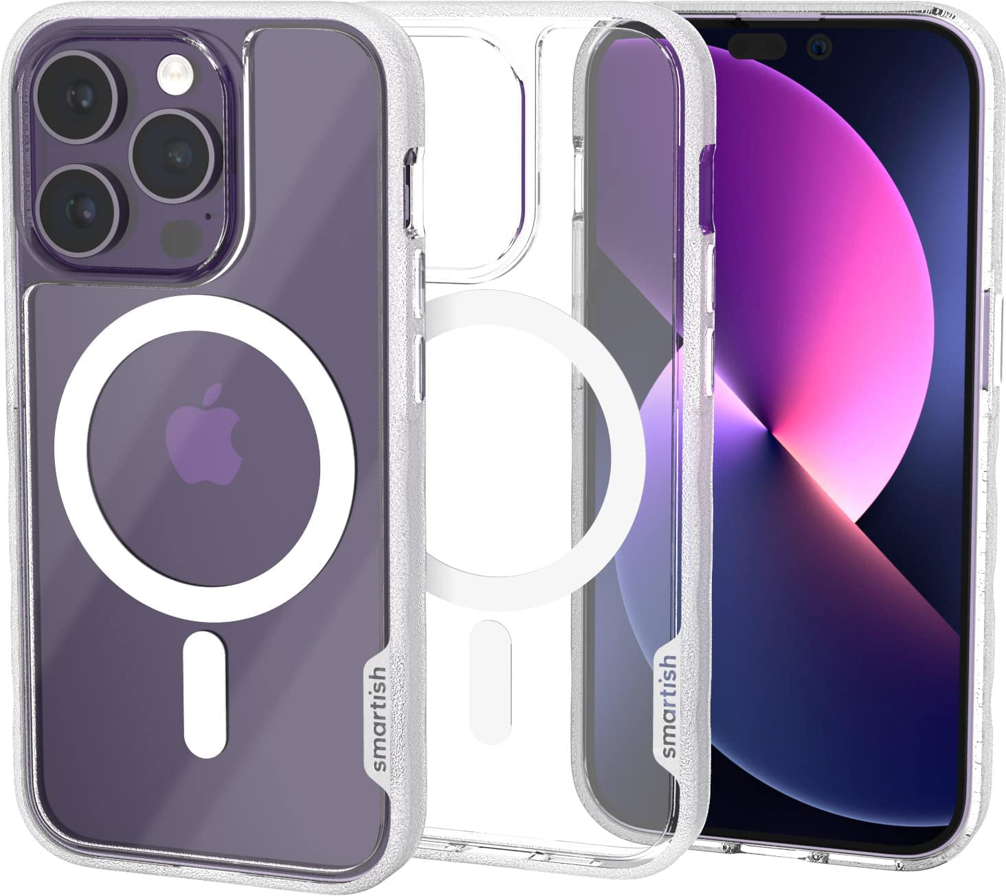 Smartish Iphone 14 Slim Case - Gripmunk Compatible with Magsafe [Lightweight + Protective] Thin Grip Cover with Microfiber Lining - Spaced Out  Smartish Nothin' to Hide (MagSafe) iPhone 14 Pro 