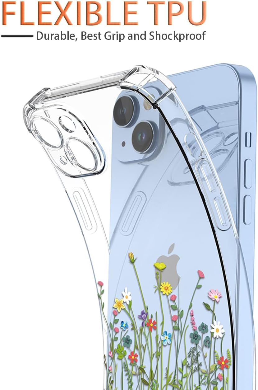 GTBDEKI Phone Case for Xperia 10 IV 5G Case, Sony 10 IV XQ-CC54 XQ-CC72 Case, Clear Case with Flower Garden Patterns Protective Phone Cover for Sony Xperia 10 IV Flower Bouquet  GTBDEKI   