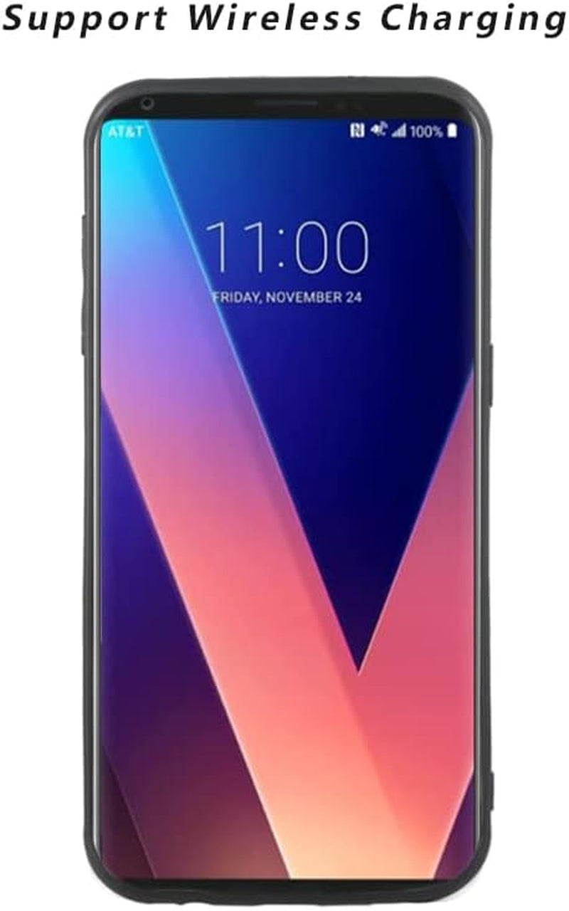 ELISORLI Compatible with LG V35 Thinq V30 plus Case Rugged Thin Slim Cell Accessories Anti-Slip Fit Rubber TPU Mobile Phone Soft Cover for LGV30 LGV35 LG30 LG35 V 30 35 V30+ V30S H931 Women Men Black  ELISORLI   