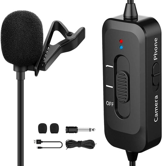 Professional Lavalier Microphone for Iphone, Lavalier Lapel Microphone with USB Charging, Omnidirectional Lapel Mic with Noise Reduction for Android Smartphone,Video, Youtube, Interview, Vlogging  Shotory   
