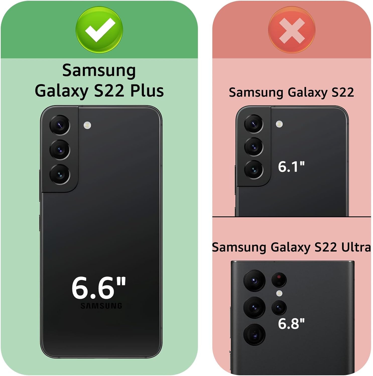 Xcasebar for Samsung Galaxy S22 plus Wallet Case with Zipper Credit Card Holder【Rfid Blocking】, Flip Folio Book PU Leather Phone Case Shockproof Cover Women Men for S22 plus Case Black  XcaseBar   