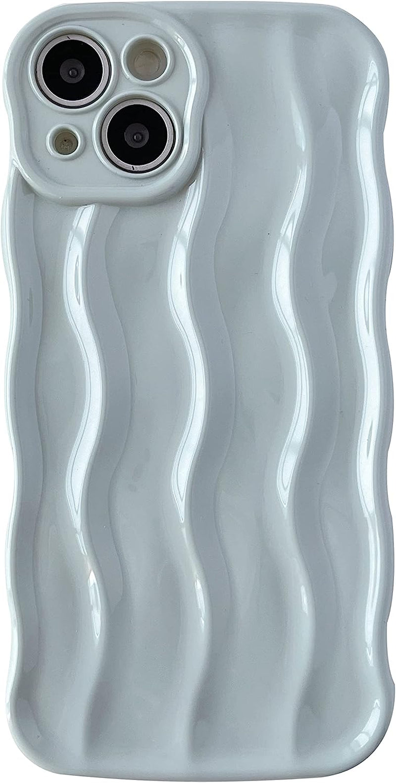 Caseative Water Ripple Pattern Curly Wave Frame Soft Compatible with Iphone Case (Green,Iphone 14 Pro)  Caseative Grey Iphone 14 