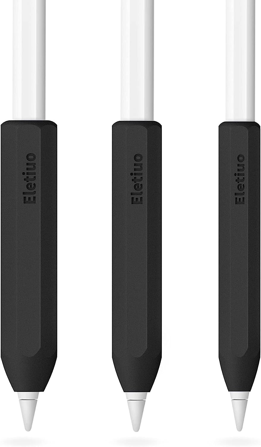 3 Sizes Silicone Grip Holder Protective Skin Sleeve Cover Case Accessories,Compatible with Apple Pencil 1St / 2Nd Gen, for Ipad Pro 9.7"/10.5"/11" /12.9",Mint Green (S, M, L)  Litumfen Pencil,Black Pencil style 