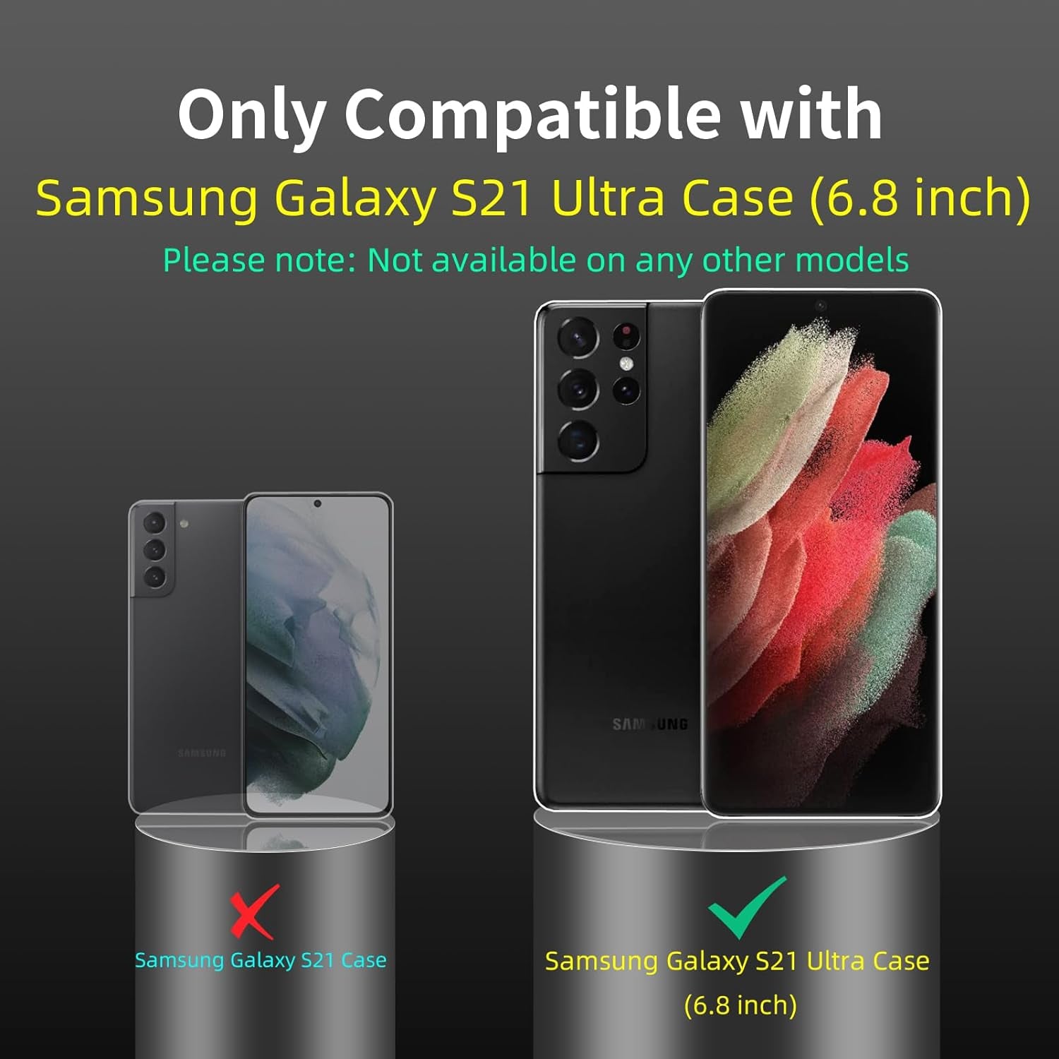 IYTRRYH Magnetic for Samsung Galaxy S21 Ultra Case[Compatible with Magsafe] with Tempered Glass Screen Protector,Military Grade Drop Protection Shockproof Galaxy S21 Ultra Phone Case Man 6.8'' Black  IYTRRYH   