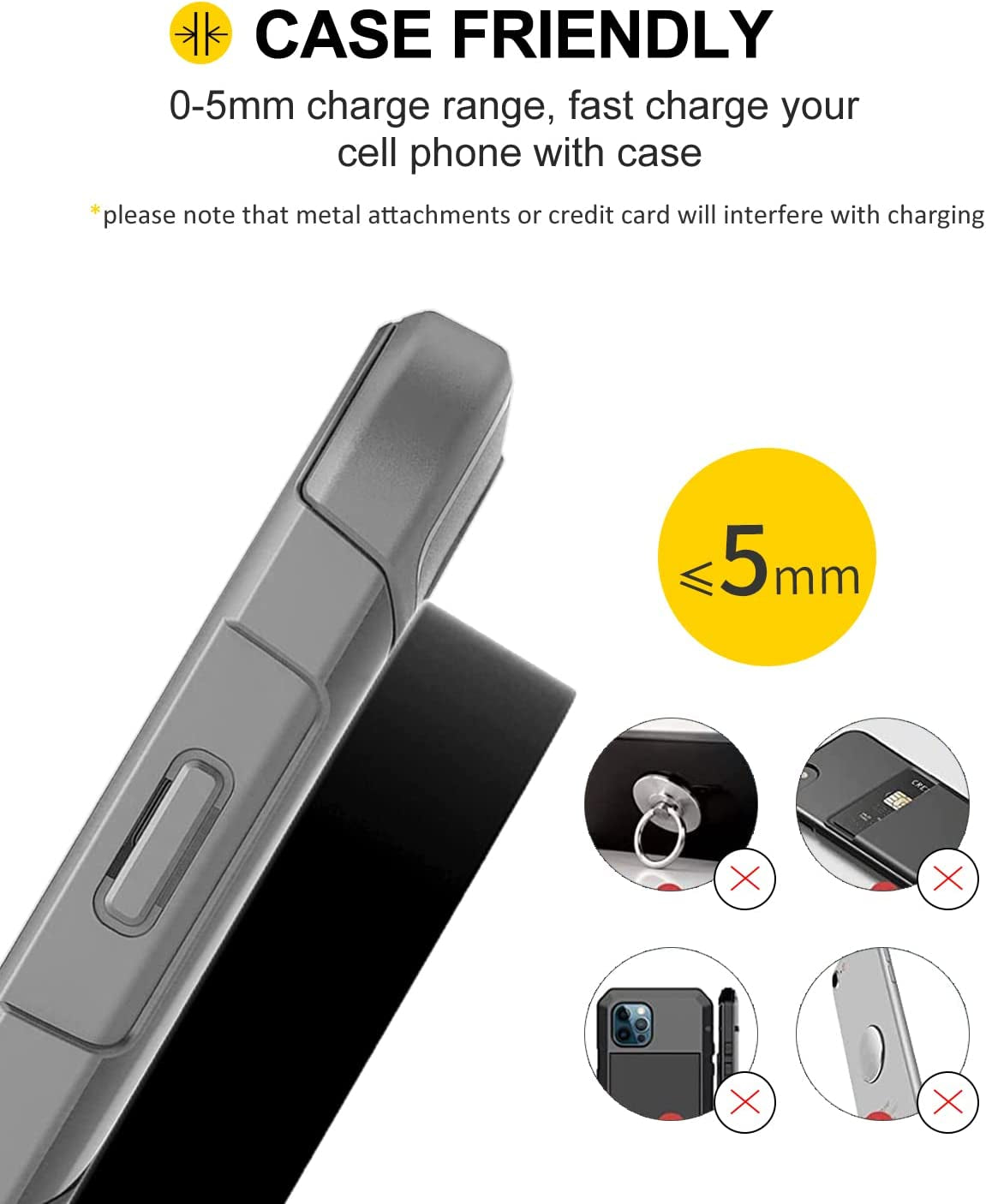 Oinmely Z1 Wireless Charger Wireless Phone Charger Stand 10W Max Compatible with Apple Iphone 14 13 12/12 Pro Max/ 11Pro/11Pro Max/Xr/Xs Max/Xs/X/8/8Plus, Samsung Galaxy  OINMELY   