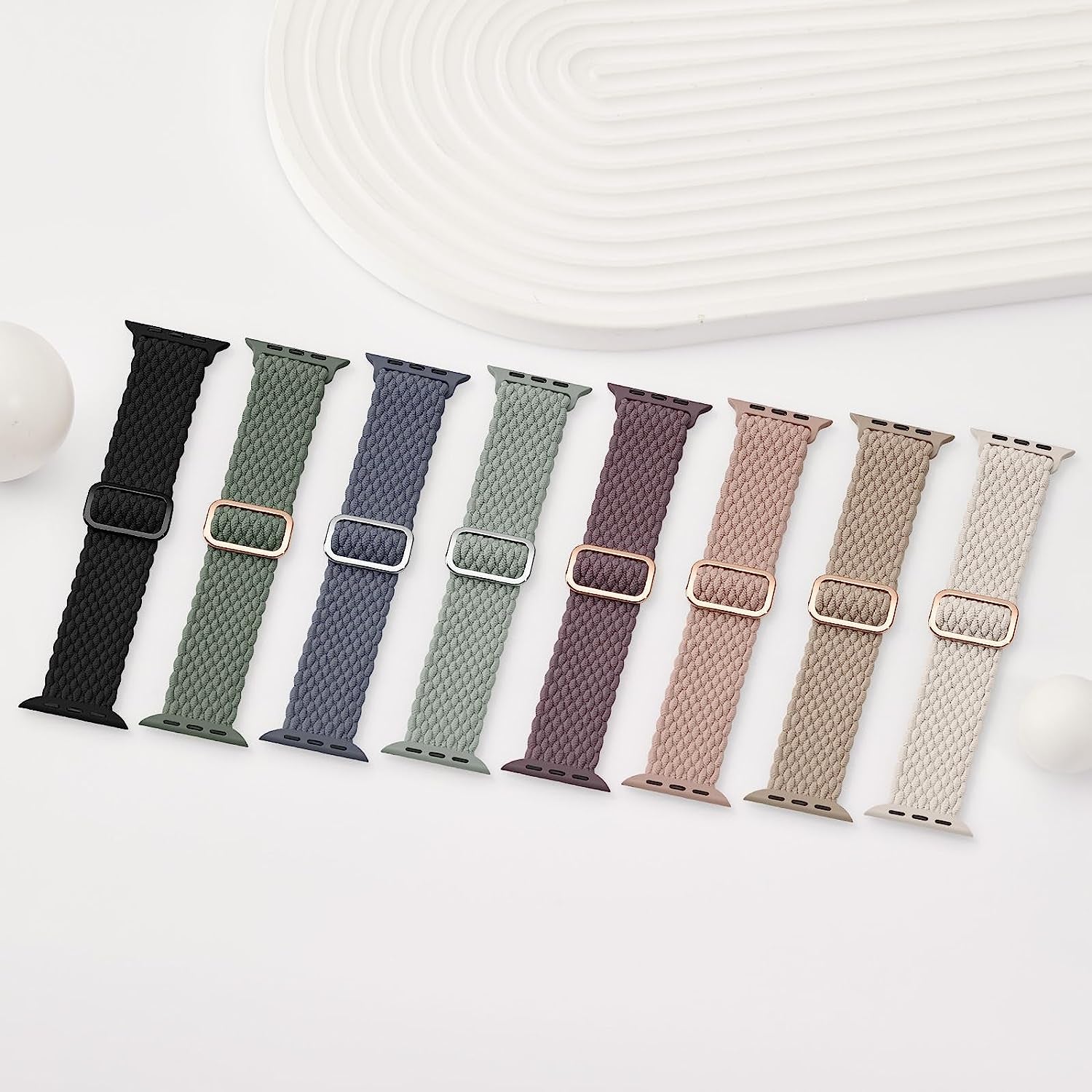 Braided Solo Loop Compatible with Apple Watch Band 38Mm 40Mm 41Mm 42Mm 44Mm 45Mm 49Mm, Stretchy Sport Bands Women Men Elastic Nylon Wristband for Iwatch Series 8 7 6 SE 5 4 3 2 1 Ultra  Suitisbest   