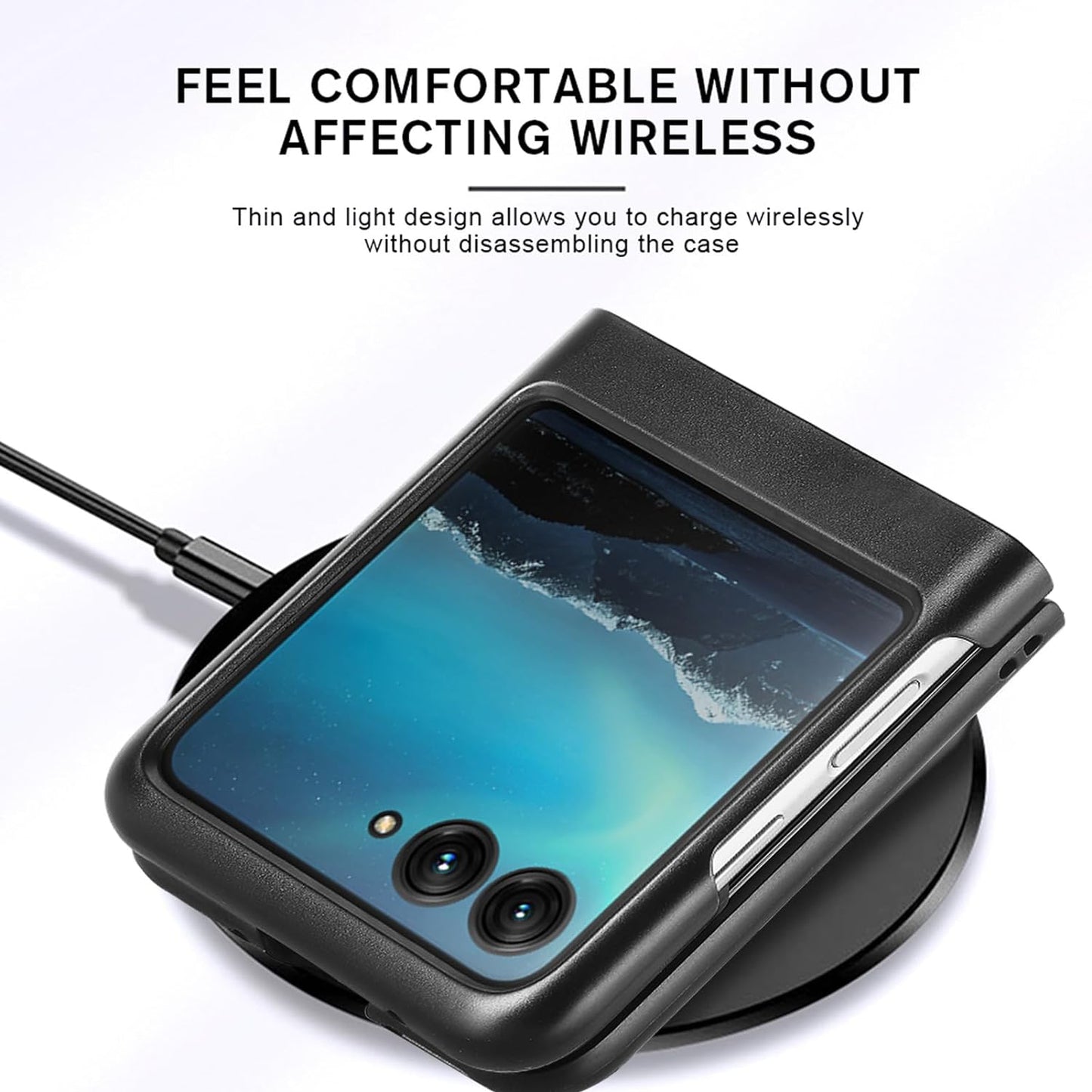 RAKKYO for Motorola Razr plus Case, Clear Cover with Bracelets Love Shape Mirror, Kawaii Woman Case for Motorola Razr 40Ultra (Moto Razr40Ulta)  RAKKYO   