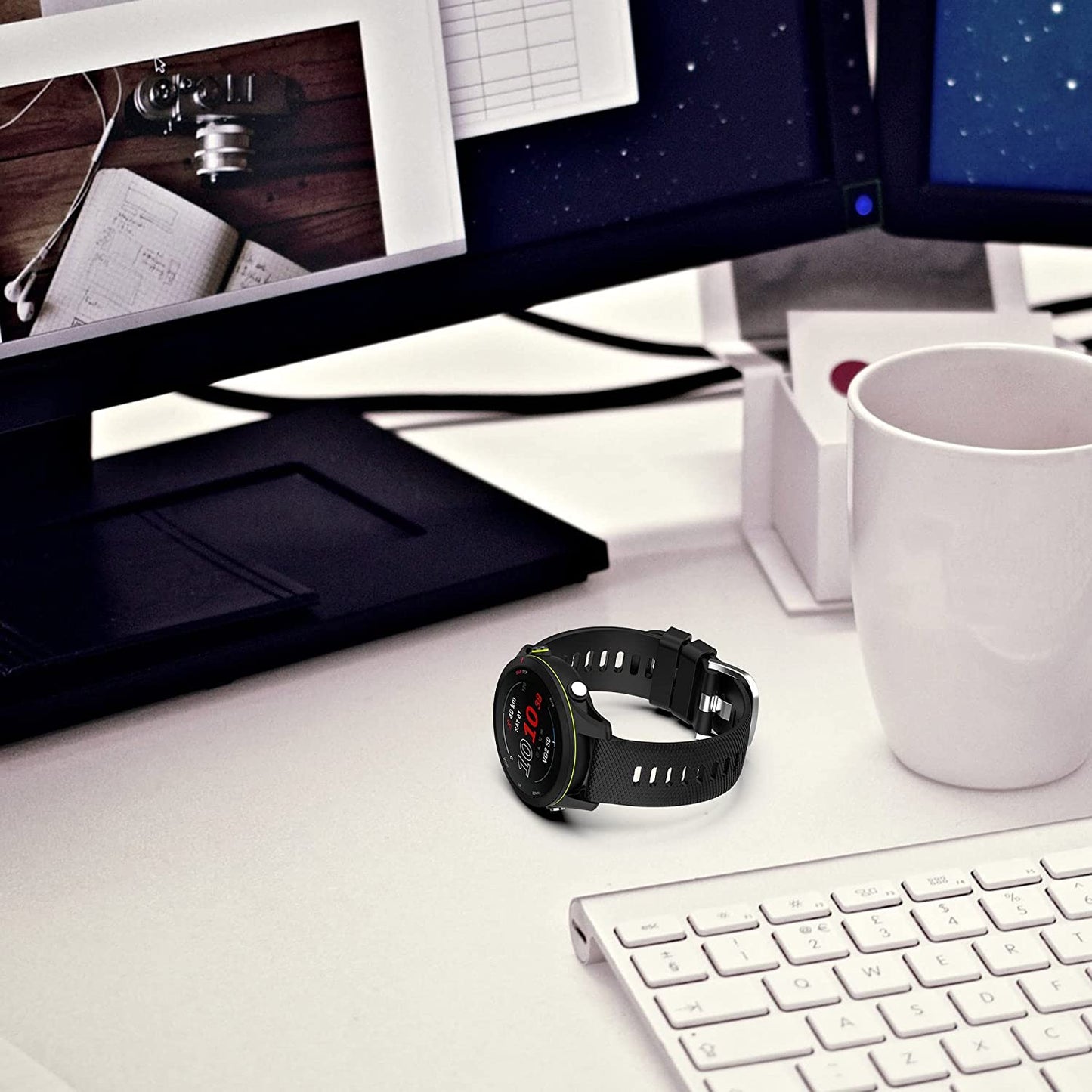 Compatible for Garmin Forerunner 255S, 18Mm Width Quick Released Soft Silicone Replacement Watchband Strap Wristband for Garmin Forerunner 255S/Vivoactive 4S/Vivomove 3S/Venu 2S  ZSZCXD   