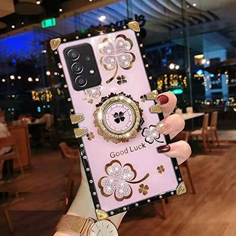 Supshop Note20 for Samsung Galaxy Note 20 5G Case for Women Girl Design with Ring Kickstand,Fashion Cute Bling Diamond Rhinestone Glitter Butterfly Marble Mirror Phone Cover,Purple  SUPSHOP A-Pink For Samsung Galaxy Note20 Ultra 
