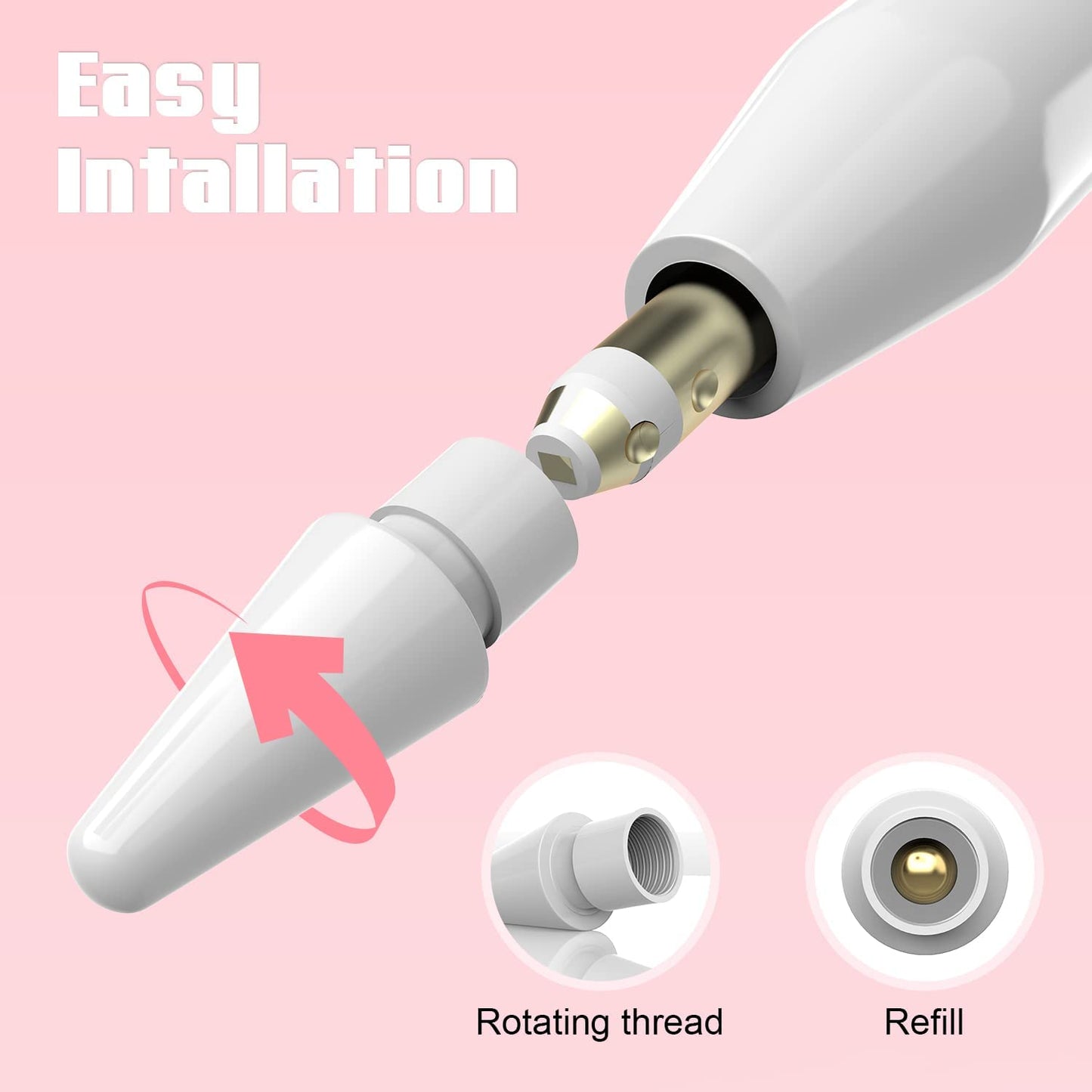 2 Pack Case Compatible with Apple Pencil 2Nd Generation, Protective Sleeve Accessories for Apple Pen 2Nd Silicone Grip Skin for Ipencil 2 Gen W/ 2 Replacement Pencil Tips, 4 Nibs Cover, Pink + Purple  Laviitp   