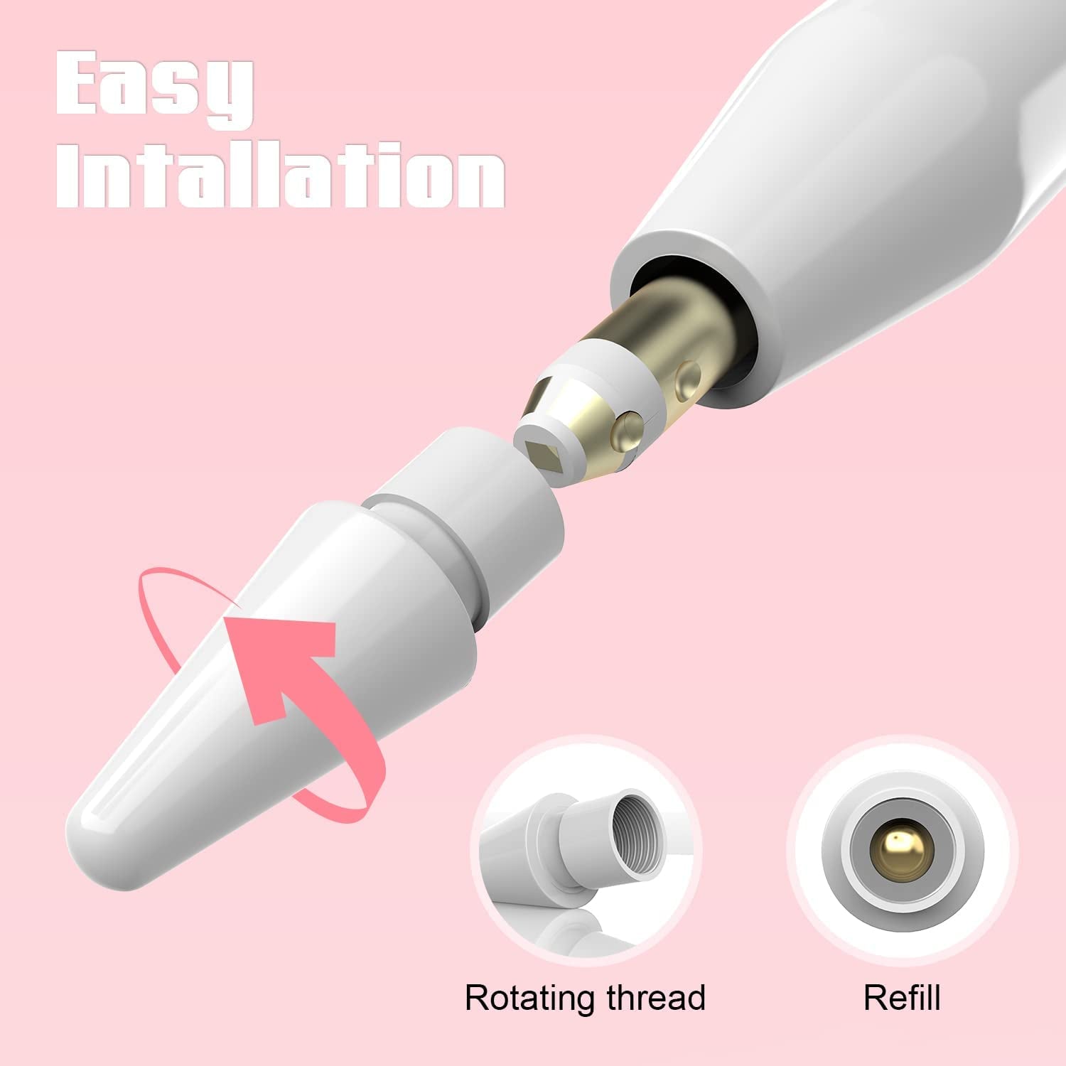 2 Pack Case Compatible with Apple Pencil 2Nd Generation, Protective Sleeve Accessories for Apple Pen 2Nd Silicone Grip Skin for Ipencil 2 Gen W/ 2 Replacement Pencil Tips, 4 Nibs Cover, Pink + Purple  Laviitp   