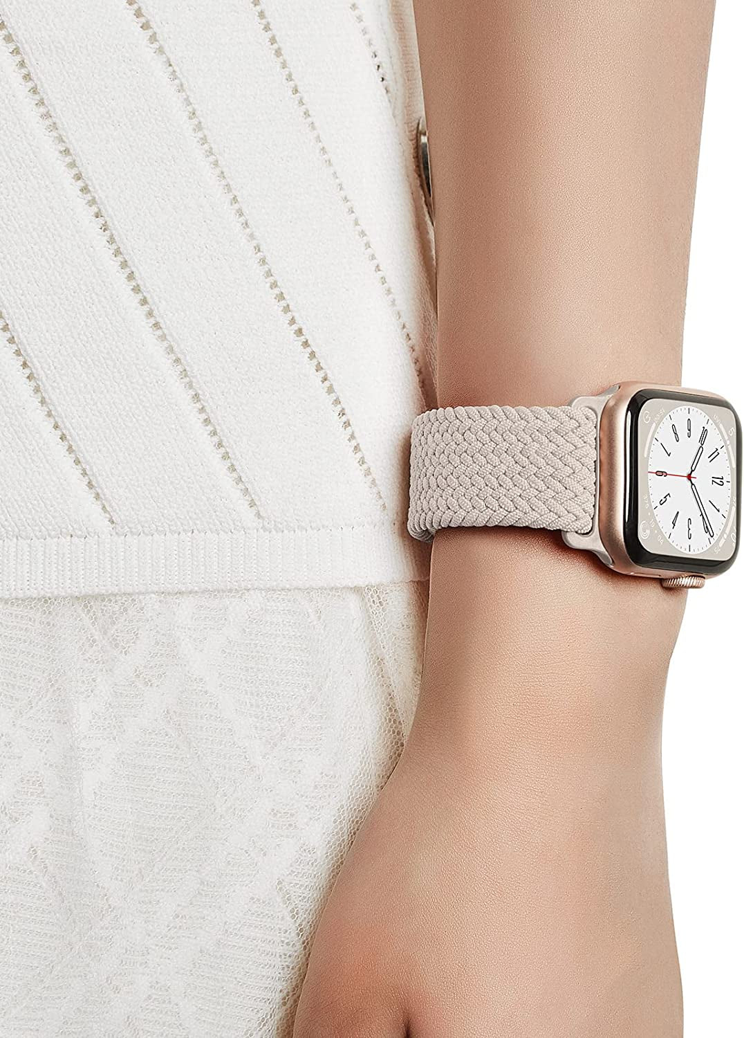 Braided Solo Loop Compatible with Apple Watch Band 38Mm 40Mm 41Mm 42Mm 44Mm 45Mm 49Mm for Women Men, Nylon Elastic Straps Wristbands for Iwatch Series Ultra SE 8 7 6 5 4 3 2 1  Suitisbest   