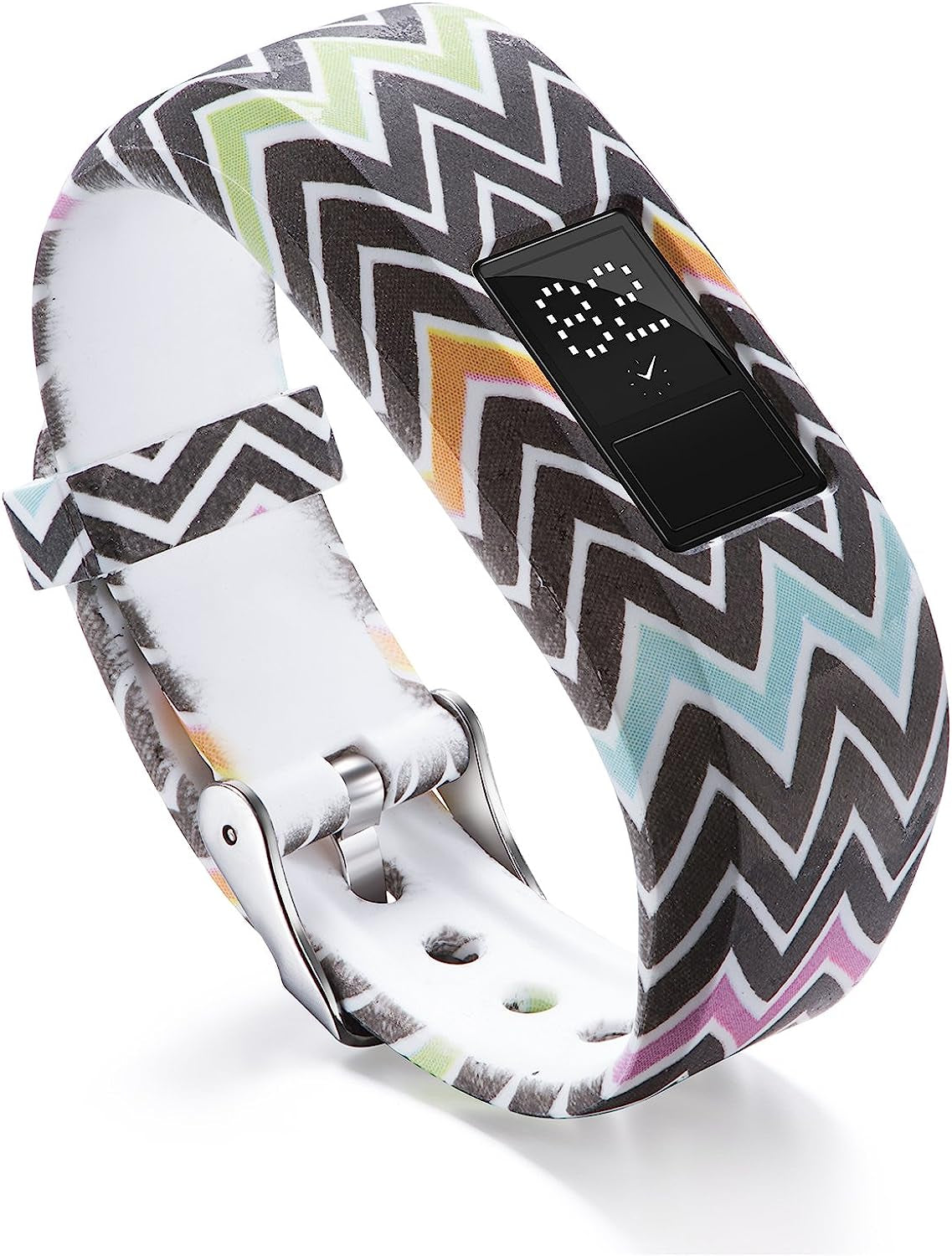 GTHY Compatible with Garmin Vivofit JR/JR 2/Vivofit 3 Bands Repacement,For Kids Boys Girls,Soft Silicone Pattern Adjustable Straps,Wristbands,Watch Band,With Secure Metal Clasp,Lagre&Small  GTHY G Small 