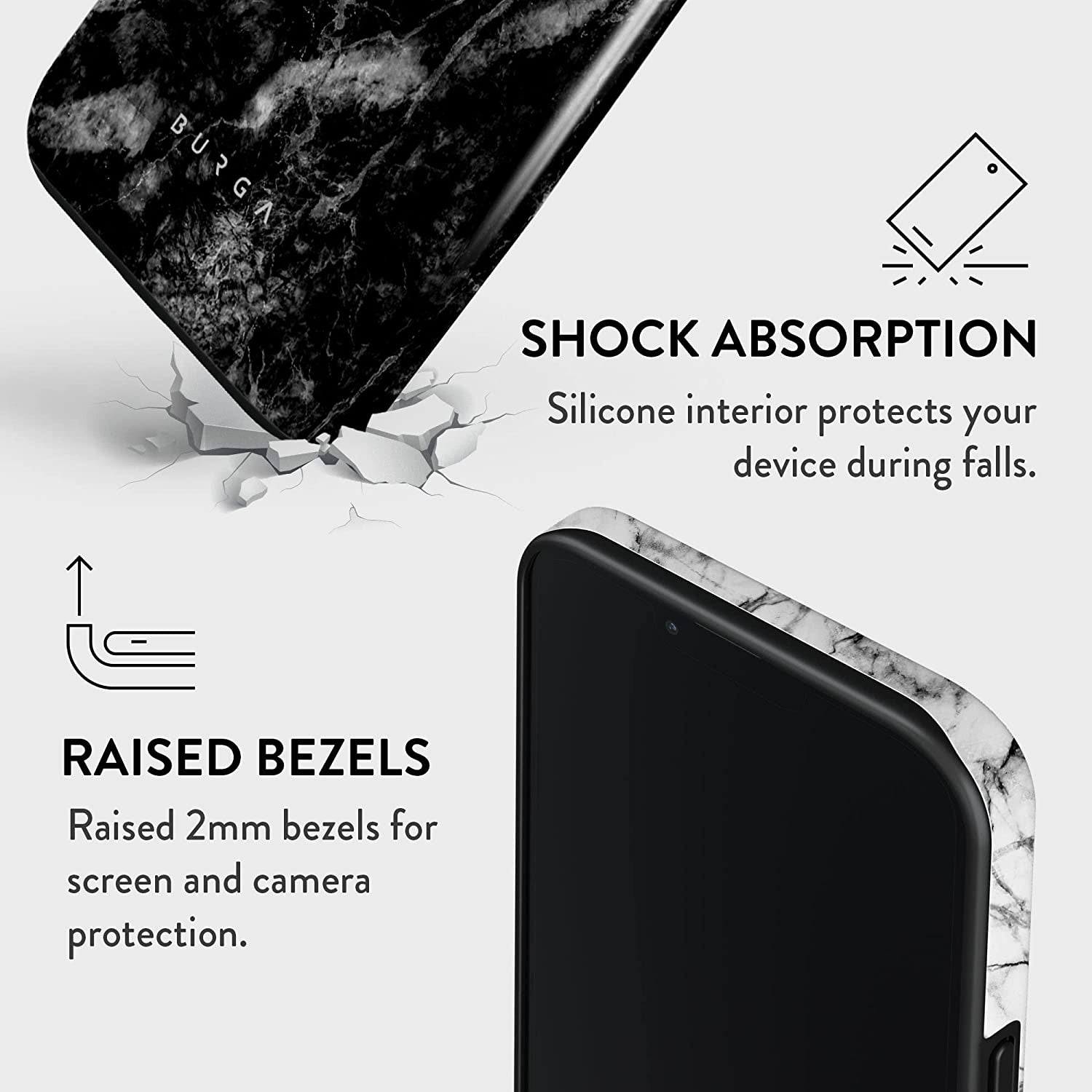 BURGA Phone Case Compatible with Iphone 14 plus - Wireless Charging Compatible, Hybrid 2-Layer Hard Shell + Silicone Protective Case, Heavy Duty Protection, Shock-Absorbent, Fatal Contradiction  BURGA   