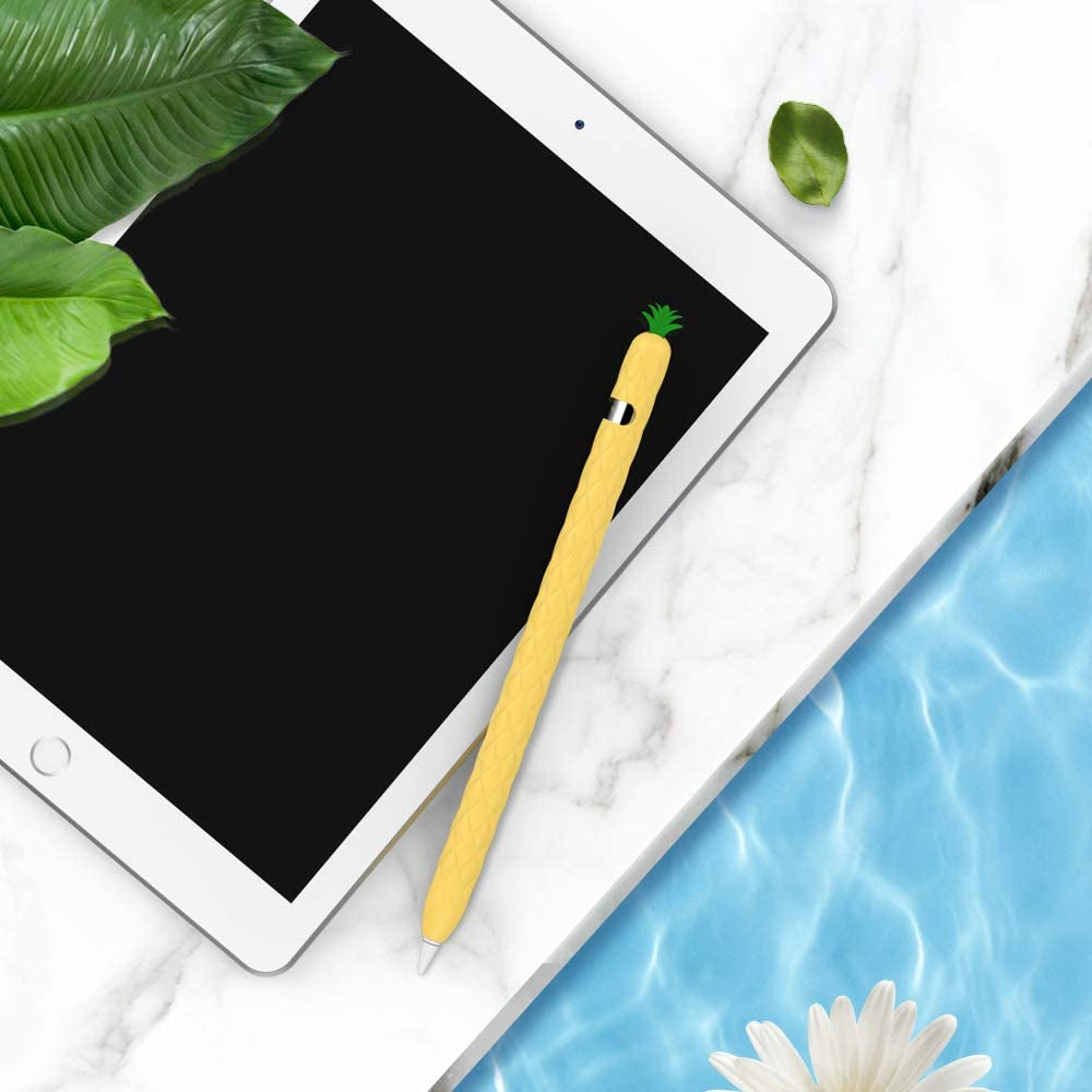 Ahastyle Ipencil Case Sleeve Cute Fruit Design Silicone Soft Protective Cover Accessories Compatible with Apple Pencil 1St Generation (Yellow)  AHASTYLE   