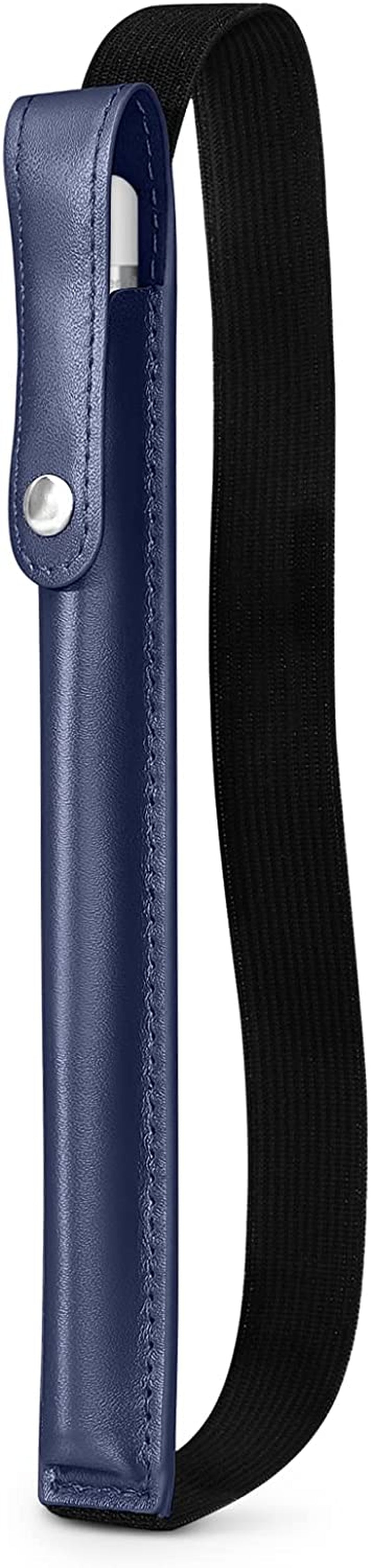 DTTO Pencil Case for Apple Pencil 1St/2Nd Generation, PU Leather Pencil Sleeve Pouch with Detachable Elastic Band for Ipad 9.7"/ 10.2"/ 10.5"/ 10.9"/ 11"/ 12.9" Case, Black  DTTO Navy Blue  