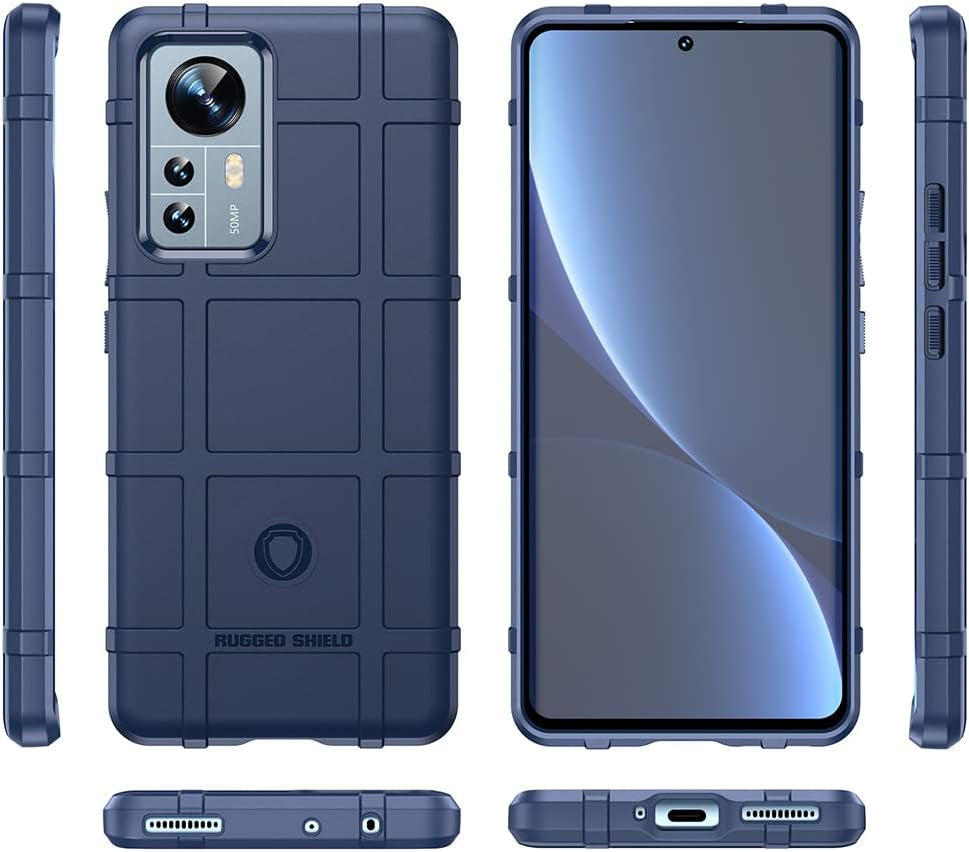 Monwutong Slim Fit Phone Case for Xiaomi 12 Pro, Rugged Shield Case with Military Grade Shockproof,Drop-Tested and Camera Lens Protection Cover for Xiaomi 12 Pro, HD Blue  Monwutong   