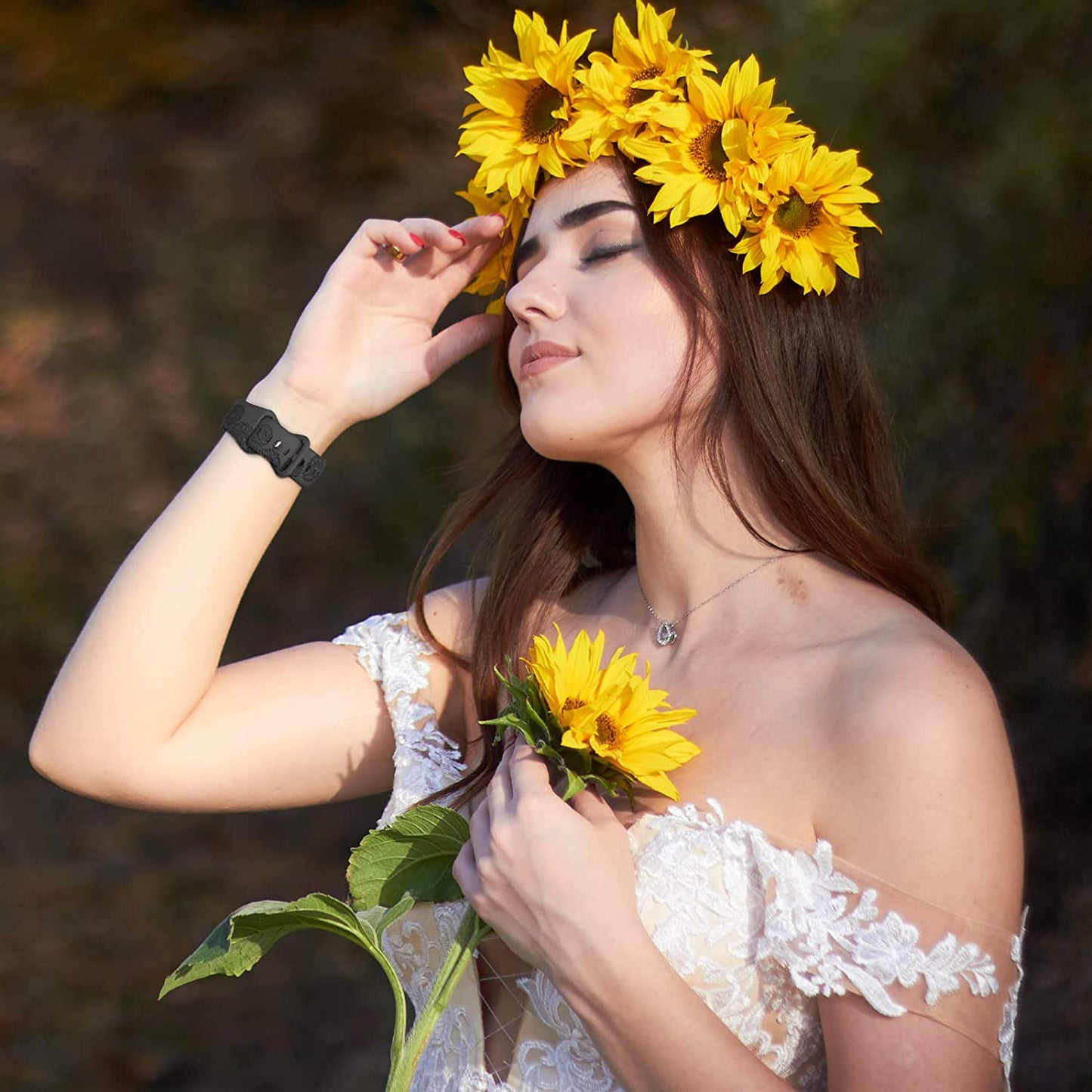 Flower Engraved Band Compatible with Apple Watch Bands 42Mm 44Mm 45Mm 49Mm for Women, Soft Sunflower Laser Silicone Wristbands Cute Sport Straps for Iwatch Series 8/7/Se/6/5/4/3/2/1/Ultra  Butifacion   