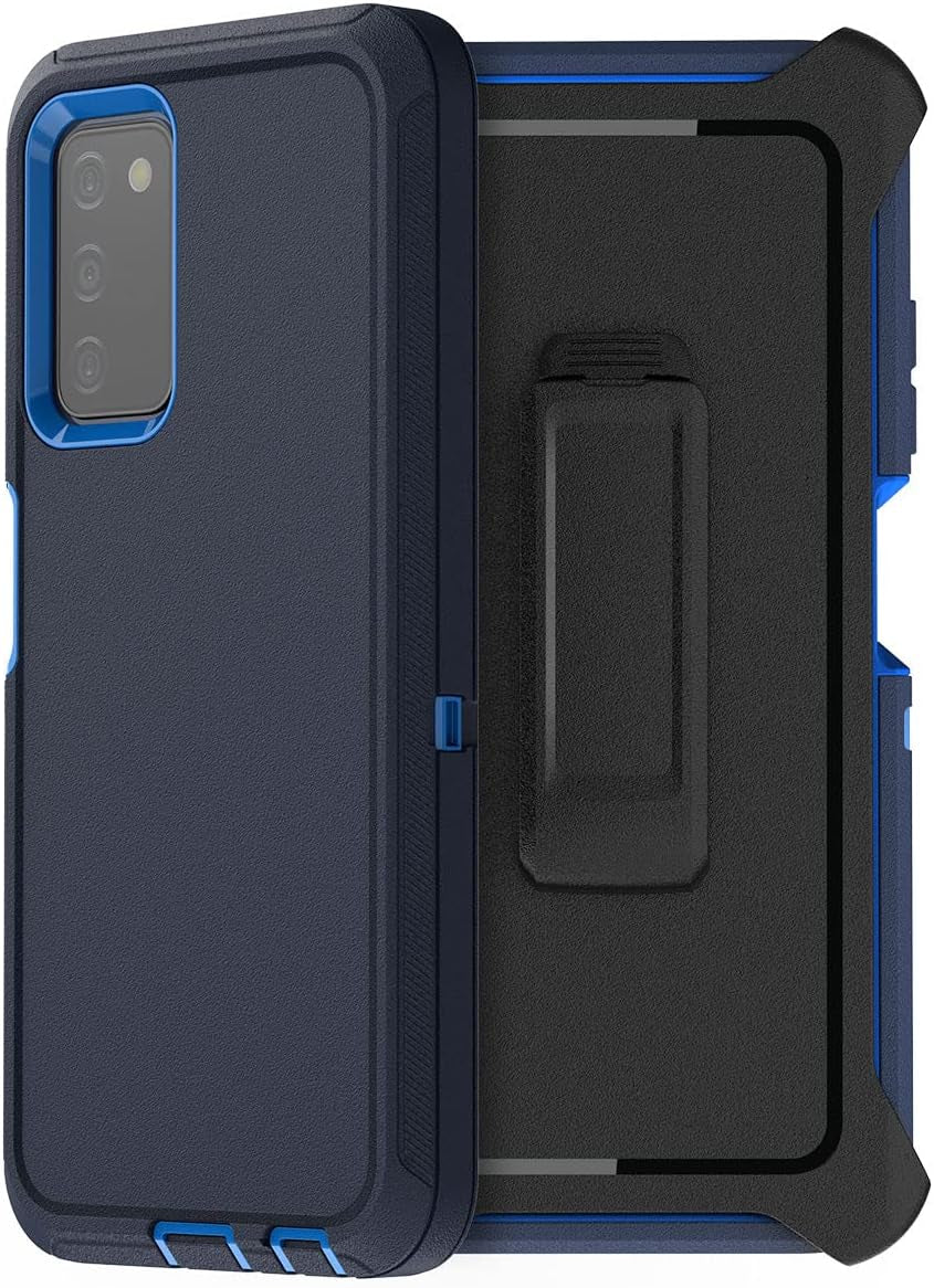 Aicase for Galaxy A03S Case,Heavy Duty Drop Protection Full Body Rugged Shockproof/Dust Proof Military Protective Tough Durable Phone Cover for Samsung Galaxy A03S(US Version)  AICase Navy Blue With Belt Clip  