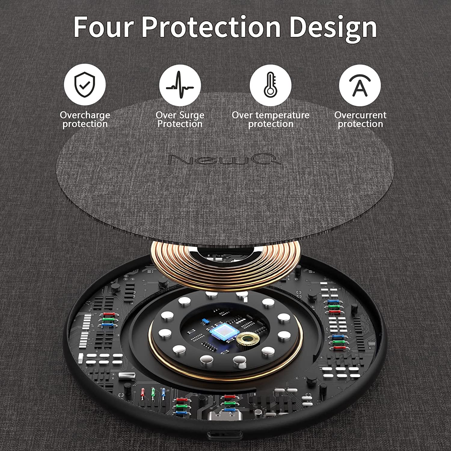 Newq Wireless Charger,15W Max Wireless Charging Pad Compatible with Iphone 14/13/13 Pro/13 Mini/13 Pro Max/Se 2022/12/SE 2020/11/X/8,Samsung Galaxy S22/S21/S20/S10,Airpods Pro(Black 2 Packs)  Shenzhen Yongdongke Innovation Technology Co.,Ltd.   