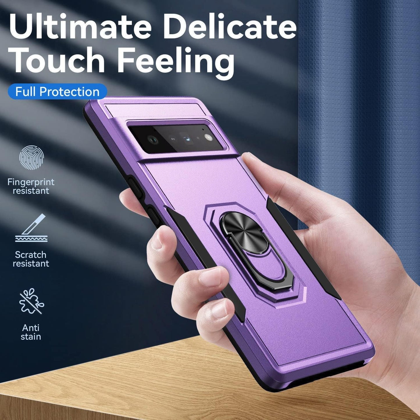 ZICSNE Designed Case for Google Pixel 6 Pro, Shockproof Compatible for Google Pixel 6 Pro (6.7 Inch) & Pixel 6 Pro 2021 Case Not Compatible with Google Pixel 6 (6.4 Inch) (Purple)  ZICSNE   