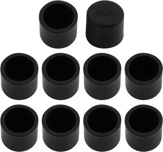Uxcell Silicone RCA Female Connector anti Dust Plug, 8Mm Dust Proof Cap Protector Cover 10 Pcs Black  uxcell   