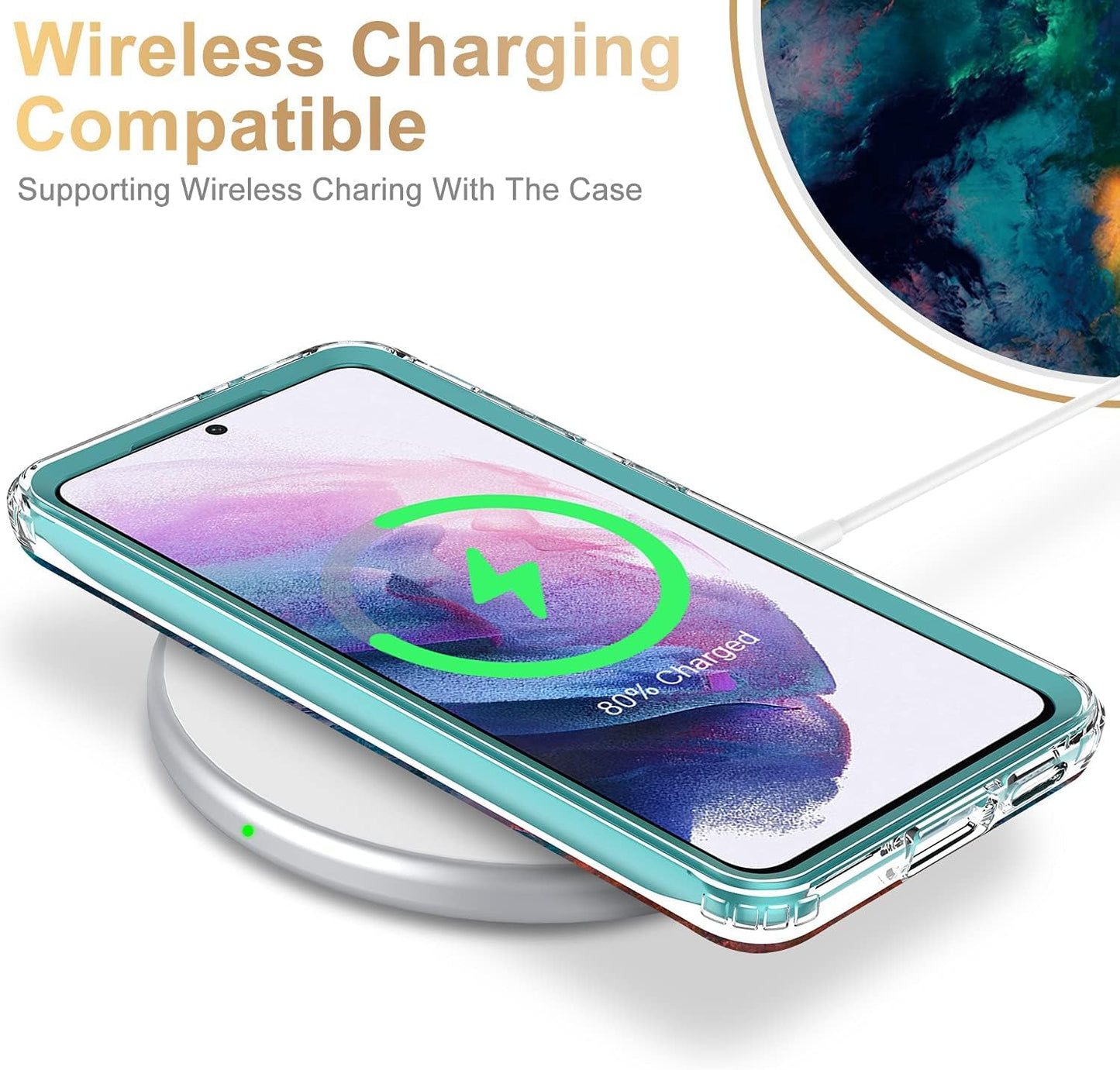 Esdot for Samsung Galaxy S21 plus Case,Military Grade Passing 21Ft Drop Test,Rugged Cover with Fashionable Designs for Women Girls,Protective Phone Case for Galaxy S21 plus 6.7" Colorful Painting  Esdot   