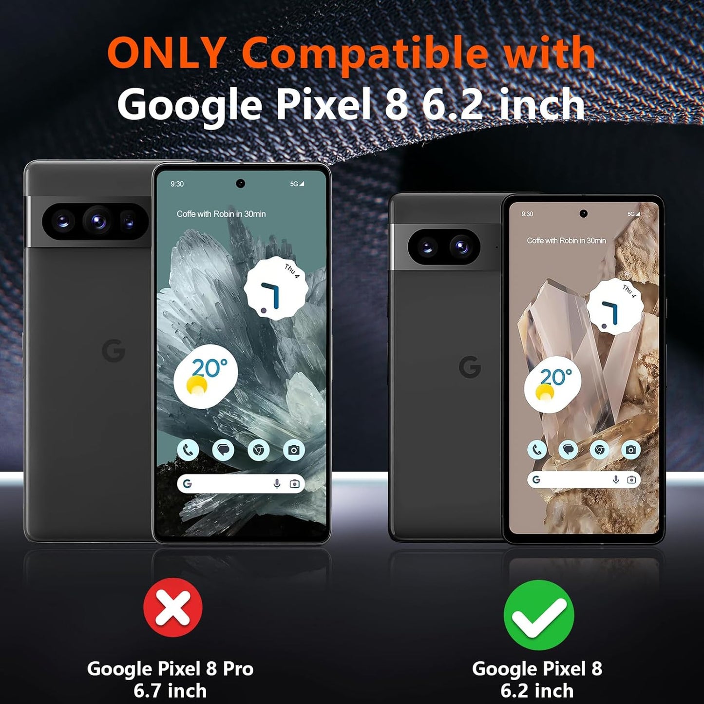 Justcool for Google Pixel 8 Case, with [2 Pcs Screen Protectors] [10FT Drop Protection] Dual Layer Full Body Heavy Duty Protective Case for Google Pixel 8 6.2 Inch,Dark Green  Justcool   