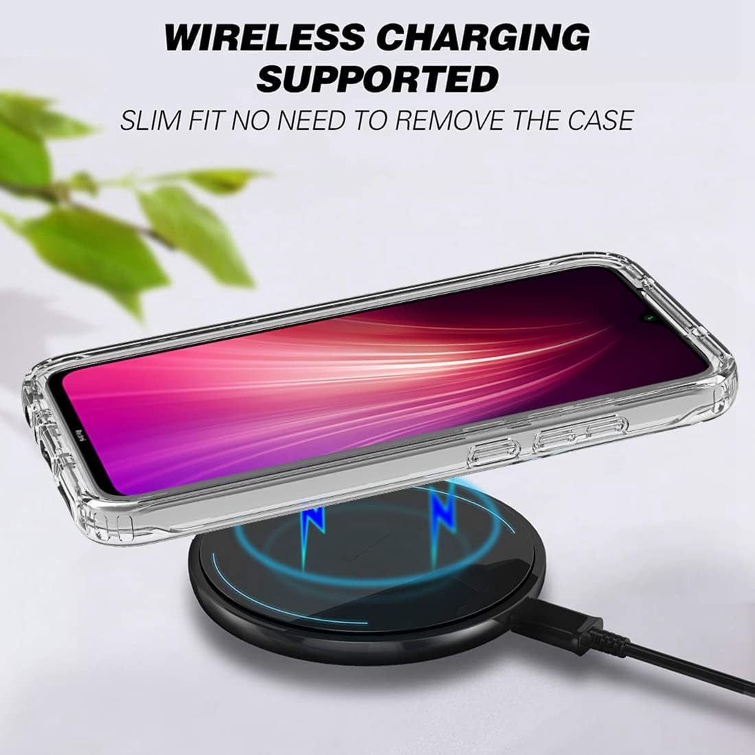 Zoeirc Case for Redmi Note 8 (2019/2021) M1908C3JH Case with Tempered Glass Screen Protector, Soft 360 Full Body Shockproof Hybrid Bumper Crystal Clear Case Cover for Xiaomi Redmi Note 8 (Clear)  Zoeirc   