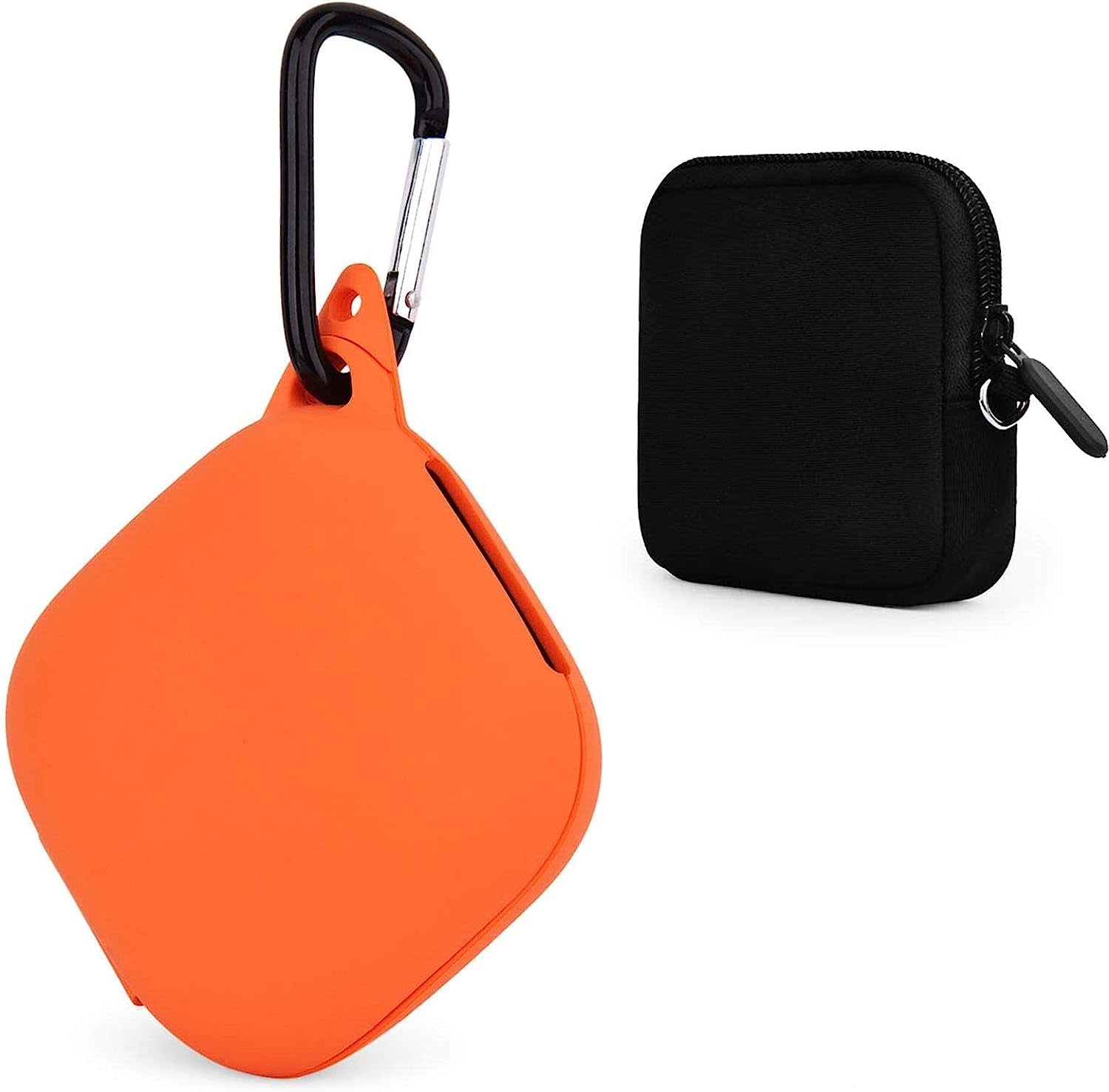 TOROTOP Case Compatible for Powerbeats Pro Case Cover,Anti-Lost & Shockproof Easy Carrying Silicone Case Accessories with Keychain and Soft Portable Storage Travel Carrying Case (Upgrade Midnight Blue  TOROTOP Orange  