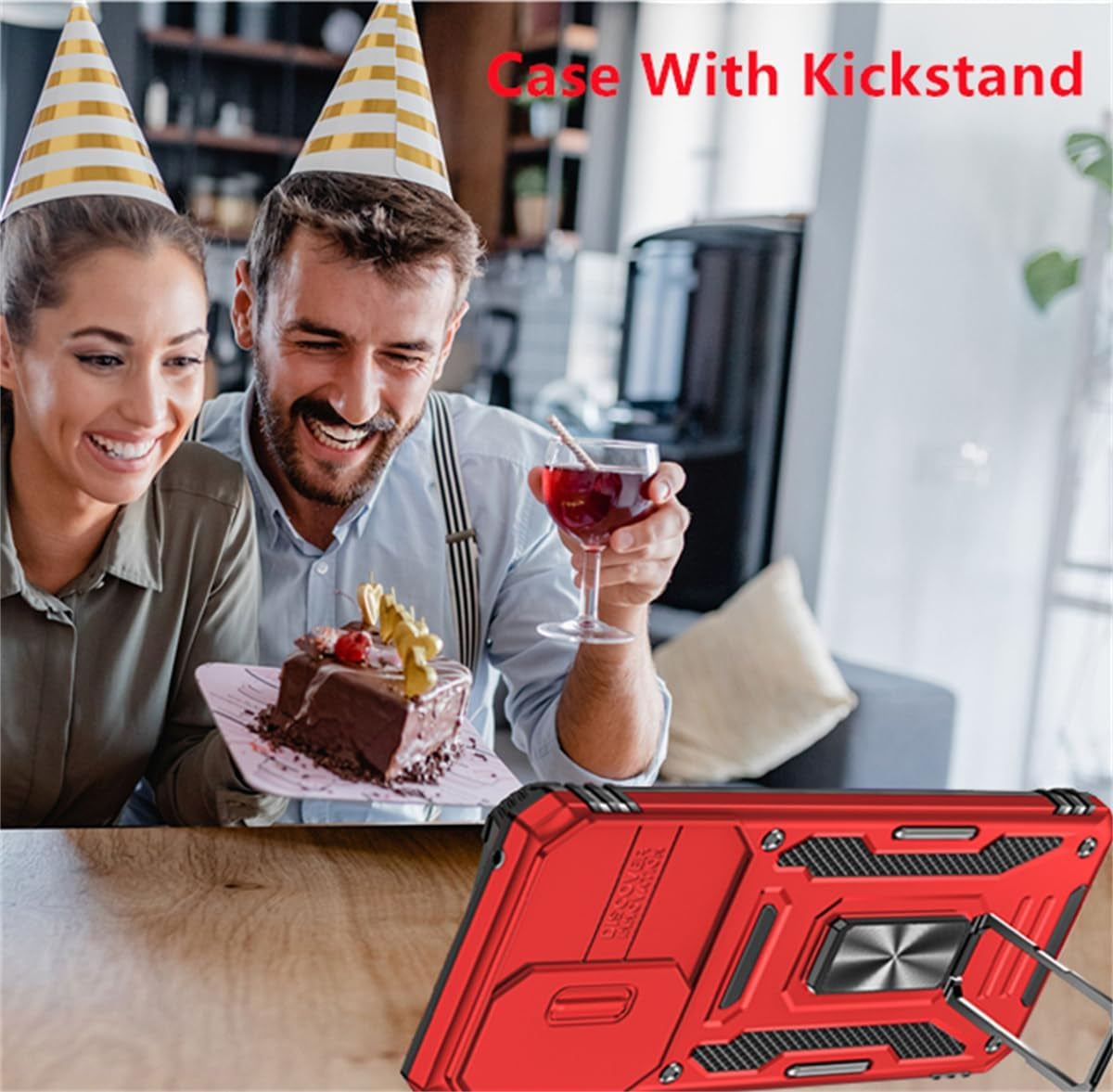 For Motorola Moto G Stylus 5G 2022 Case with Screen Protector Moto G Stylus 2022 5G Case with Belt Clip Military Grade Heavy Duty Moto G Stylus 5G 2022 Xt2215 Case Slide Camera Cover (RED)  YIJUN   