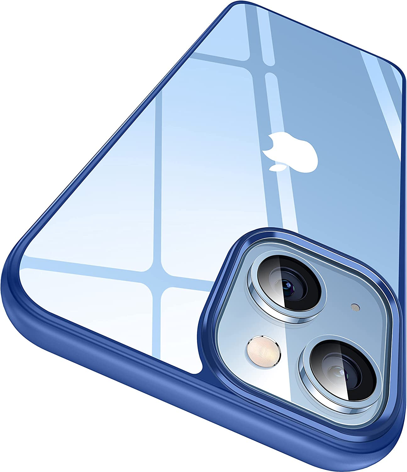 CASEKOO Crystal Clear for Iphone 14 Case & Iphone 13 Case, [Not Yellowing] [Military Grade Drop Protection] Shockproof Protective Phone Case 6.1 Inch 2022 (Clear)  CASEKOO Navy Blue  