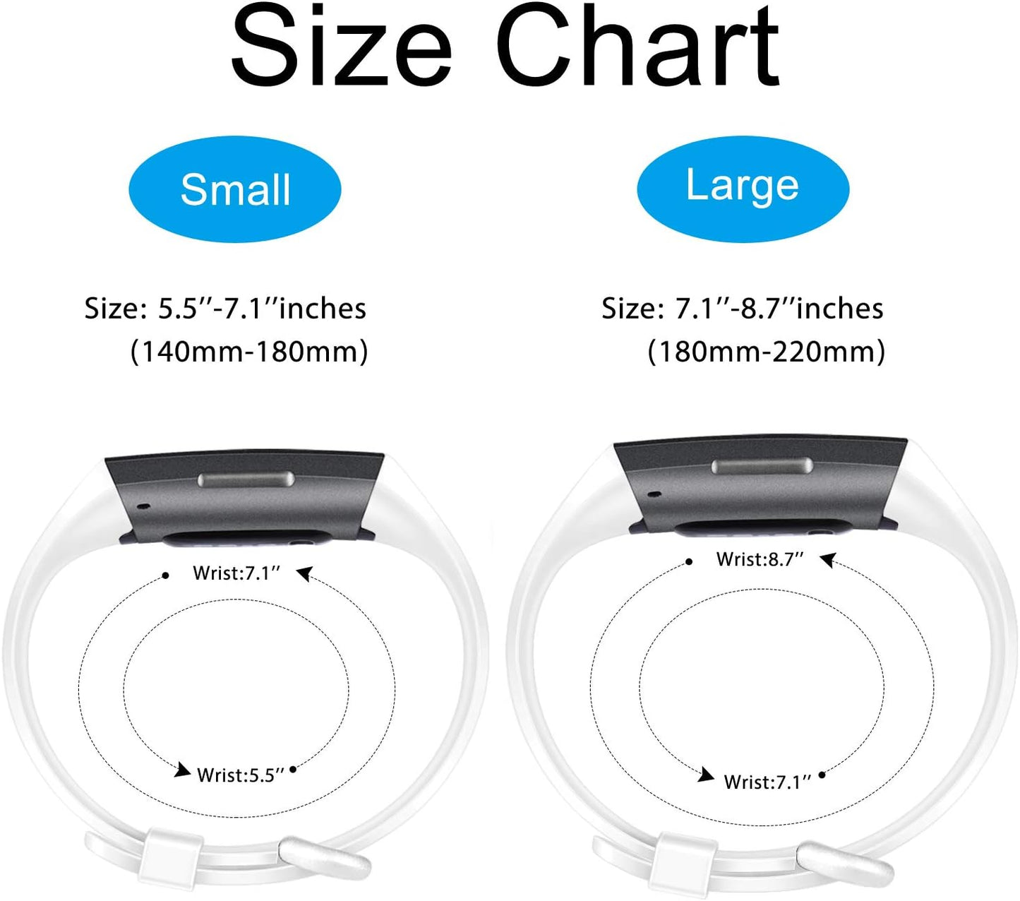 8 Pack Sport Bands Compatible with Fitbit Charge 4 Bands/Fitbit Charge 3 Bands, Classic Soft Silicone Replacement Wristbands Straps for Fitbit Charge 4 / Charge 3 / Charge 3 SE (8 Pack B, Small)  Mugust   