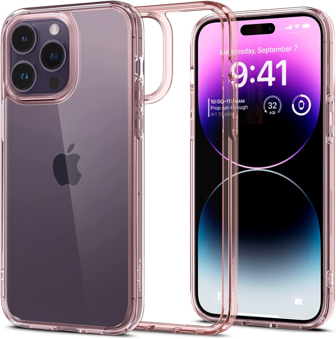 Spigen Ultra Hybrid Iphone 14 Pro Max Case, Anti-Yellowing, Military Grade Drop Protection - Crystal Clear  Spigen Rose Crystal  
