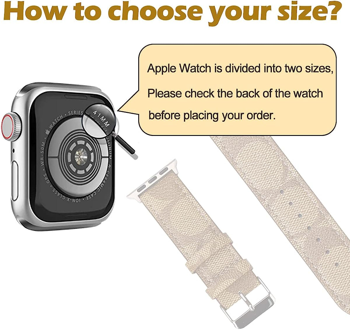 Designer Apple Watch Band Compatible with Apple Watch Leather Band, Luxury Designer Replacement Strap for Iwatch Series 8/7/6/5/4/3/2/1/SE2/SE  YUOPBUGO   