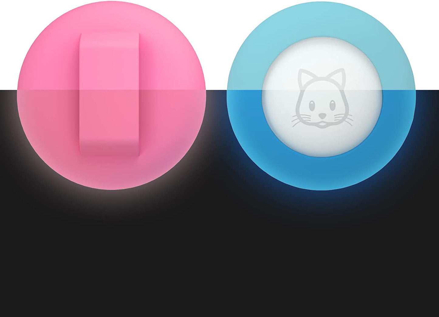 2022 Airtag Cat Collar Holder, Small Air Tag Cat Collar Holder Compatible with Apple Airtag GPS Tracker, 2Pack Waterproof Case Cover for Cat Dog Pet Collar within 3/8 Inch (2 Black)  SimpleThings LuminousPink&LuminousBlue  