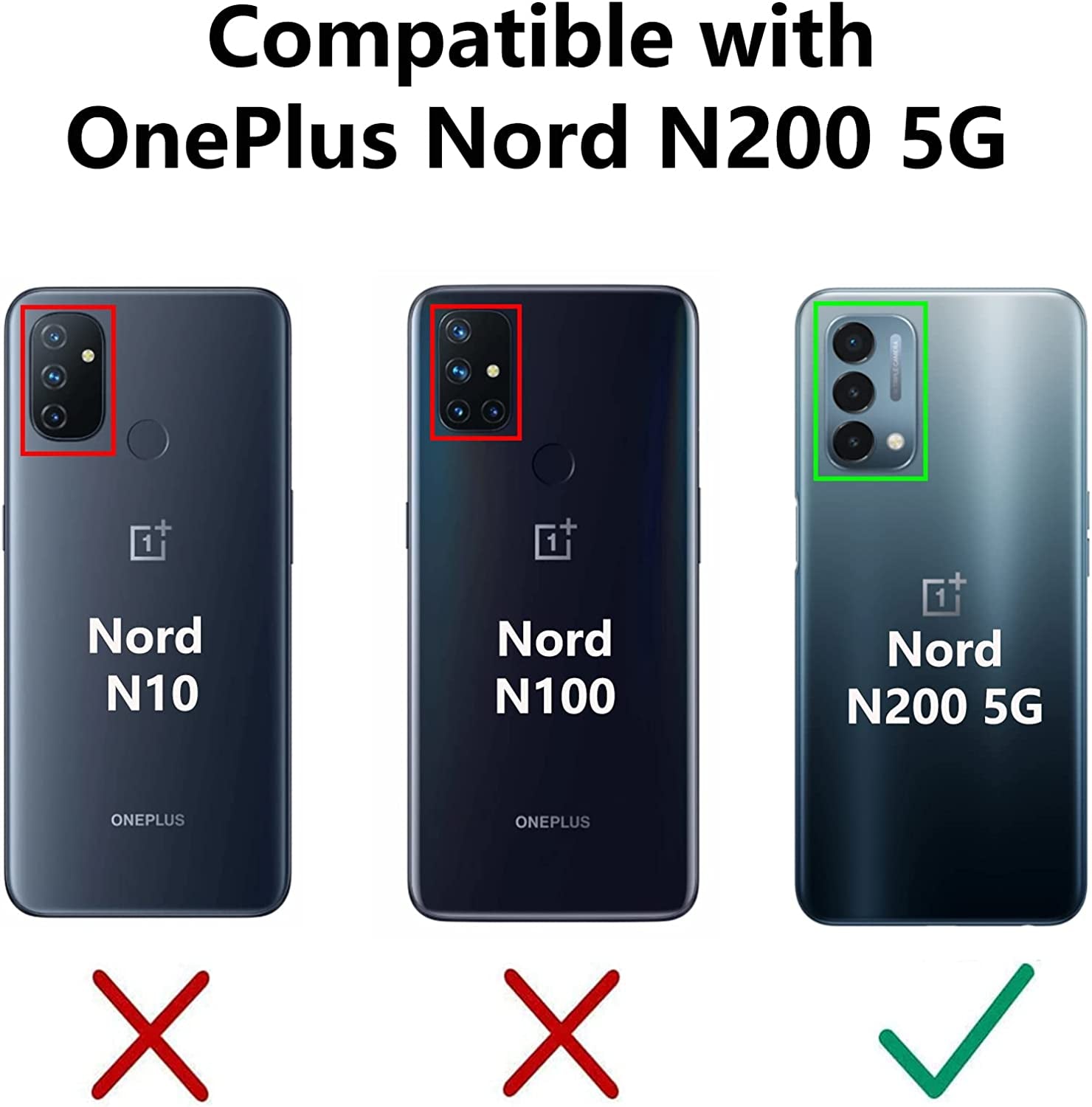 SKTGSLAMY for Oneplus Nord N200 5G Case,With Screen Protector,[Military Grade] 16Ft. Drop Tested Cover with Magnetic Kickstand Car Mount Protective Case for Oneplus Nord N200 5G, Blue  SKTGSLAMY   